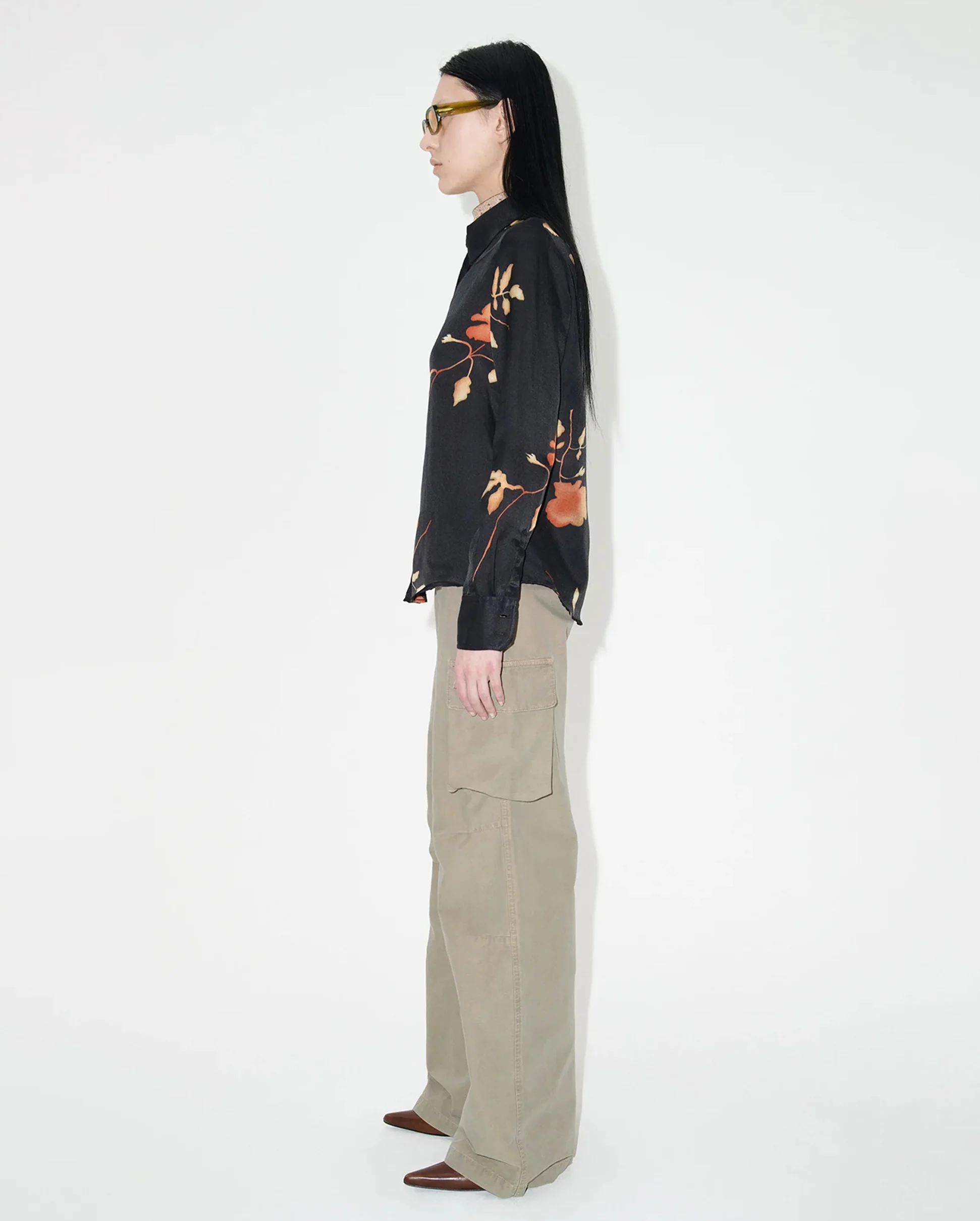 70S LINE SHIRT / NOCTURNAL FLOWER PRINT - Image 3