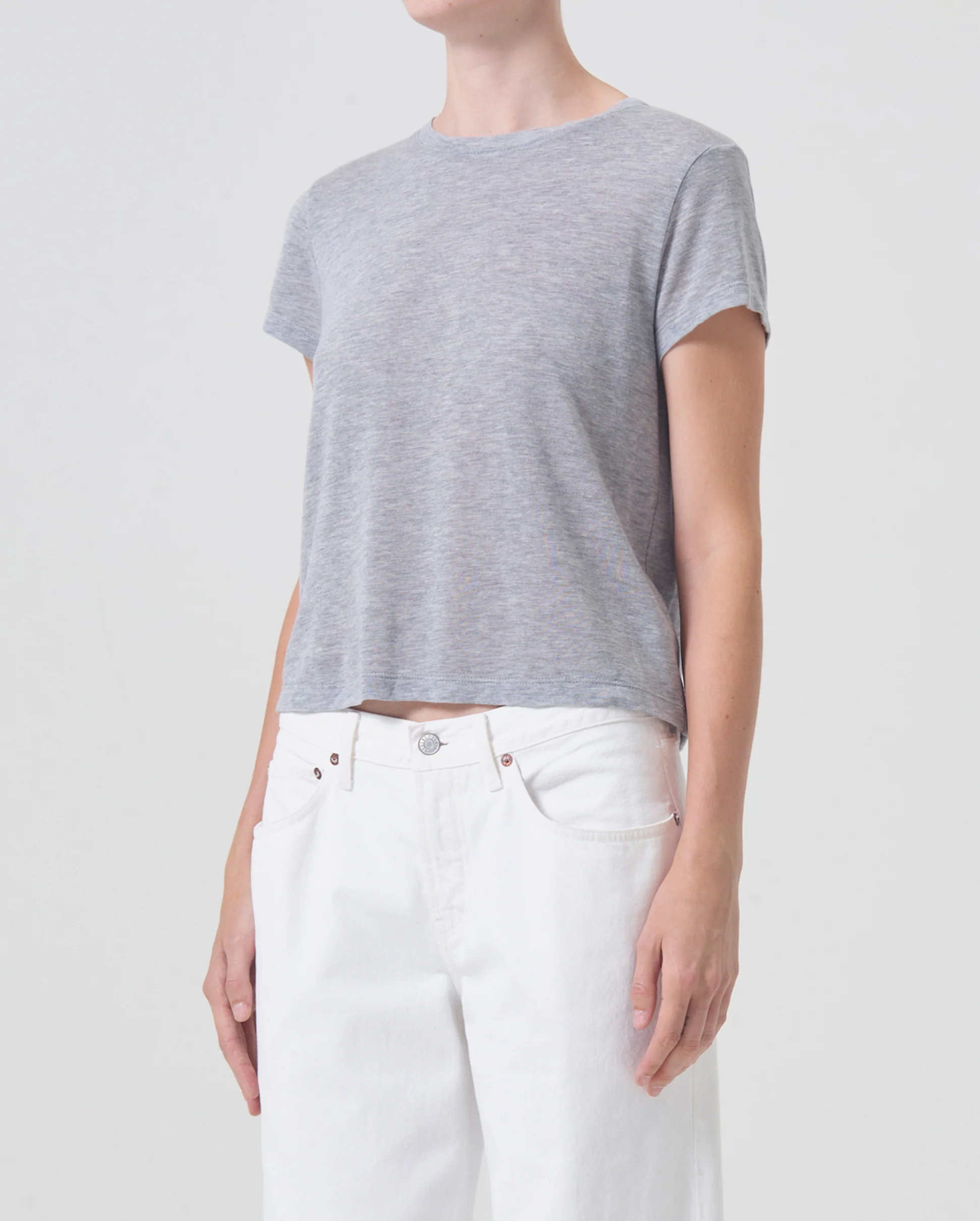 ADINE SHRUNKEN TEE / HEATHER GREY - Image 2