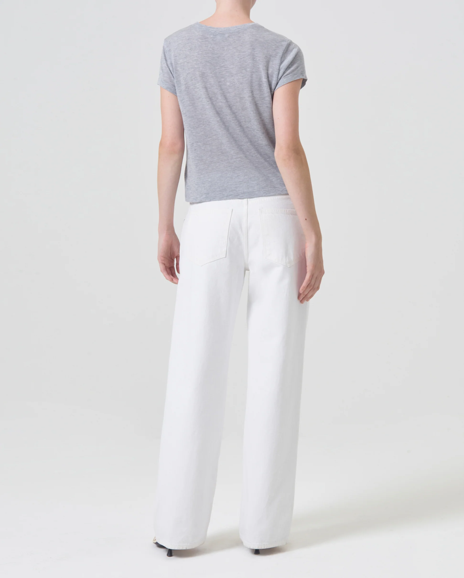 ADINE SHRUNKEN TEE / HEATHER GREY - Image 5