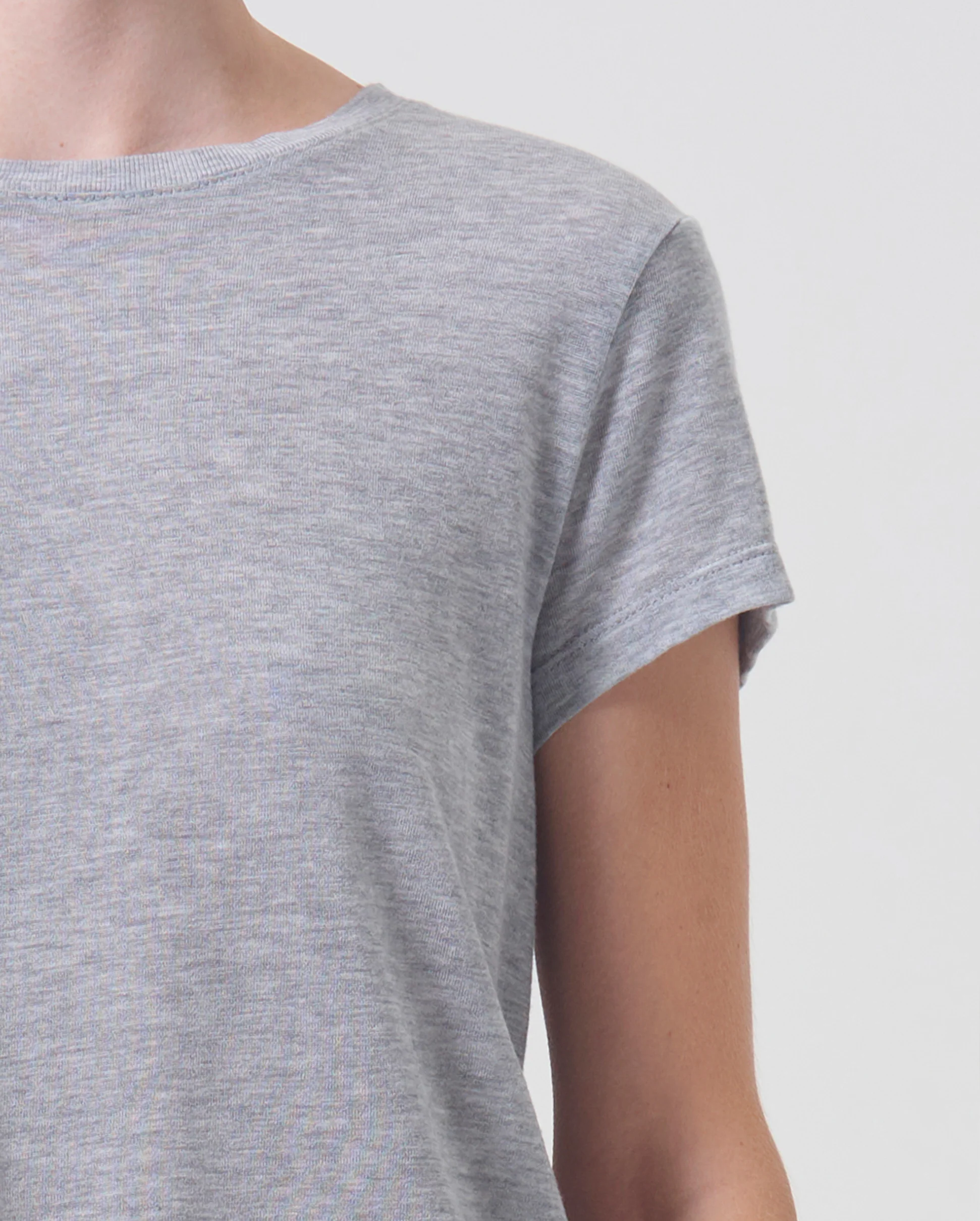 ADINE SHRUNKEN TEE / HEATHER GREY - Image 6