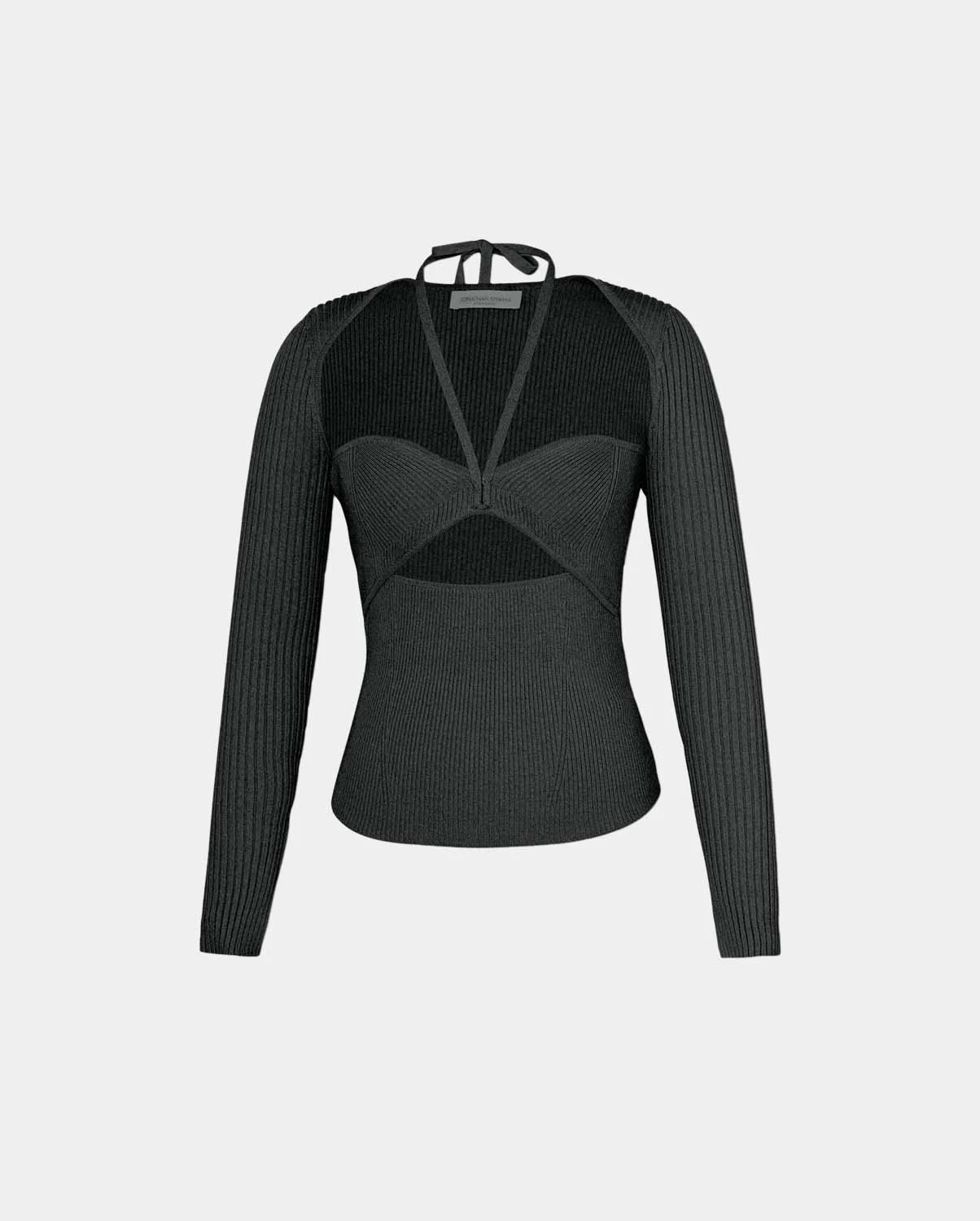 ALEXIA RIB L/S PULLOVER / BLACK - Image 4