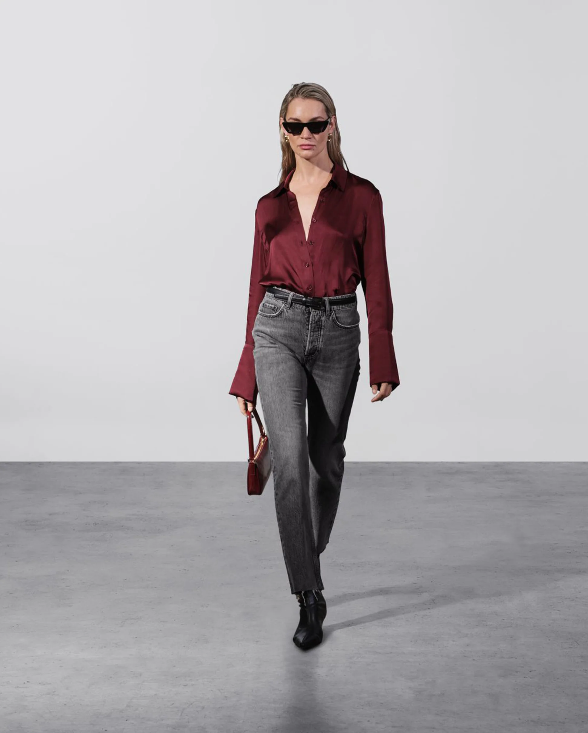 AMANDA SHIRT / CABERNET - Image 2