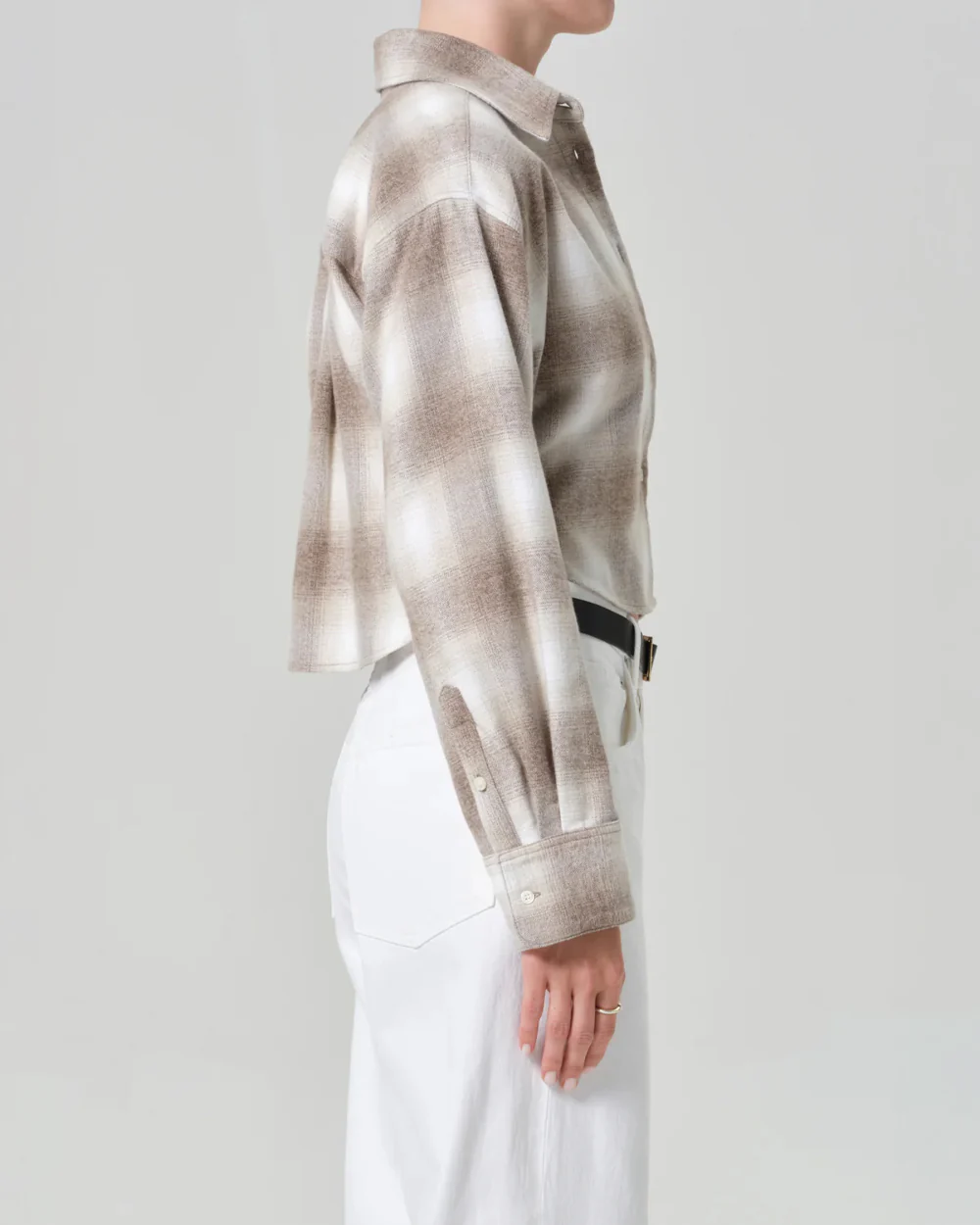 ANA CROPPED SHIRT / SCHIFFER PLAID - Image 3