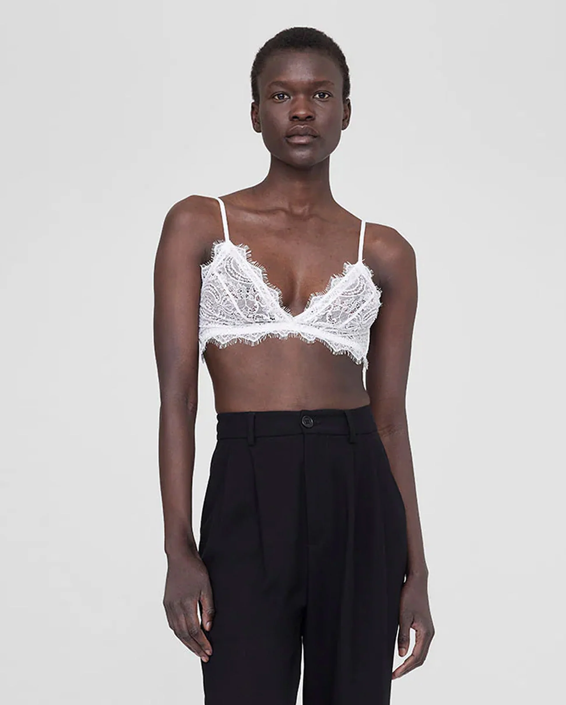 LACE BRA WITH TRIM / IVORY - Image 4