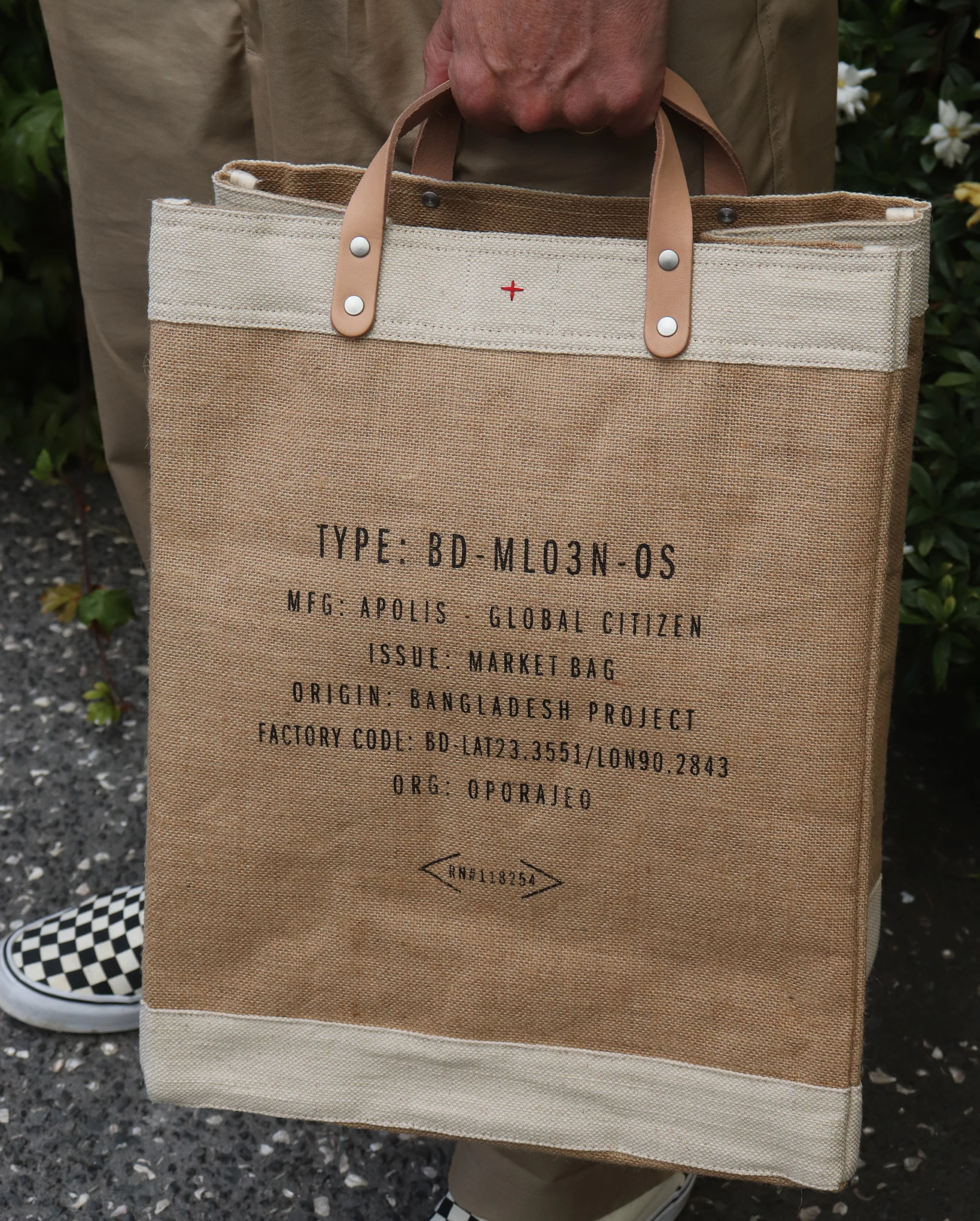 APOLIS x FABRIC MARKET BAG / NATURAL - Image 4