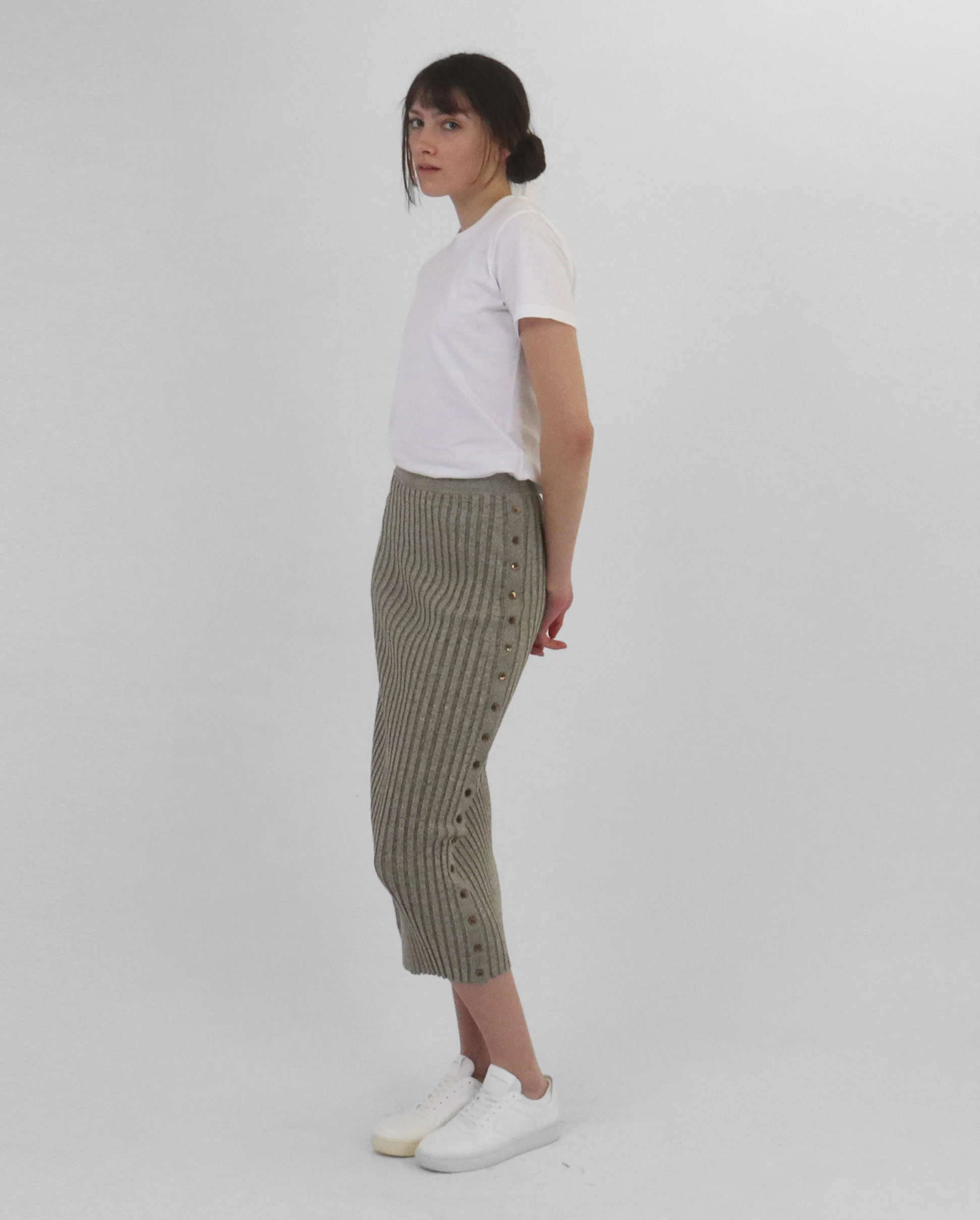 ASHTON MIDI SKIRT / NOUGAT MULTI - Image 3
