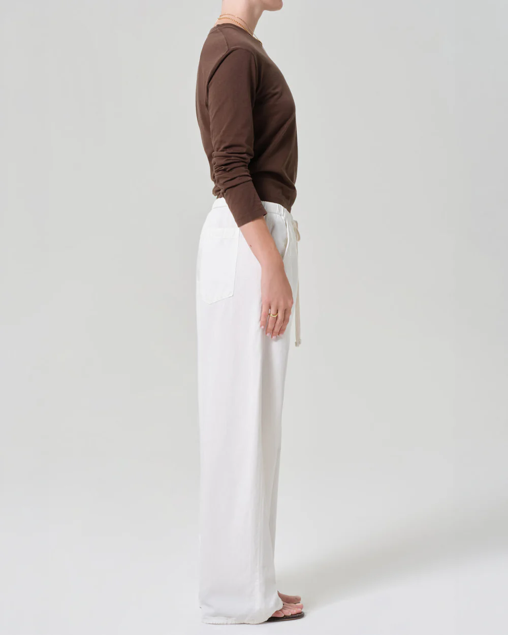 AURORA PULL ON TROUSER / CREAM - Image 4