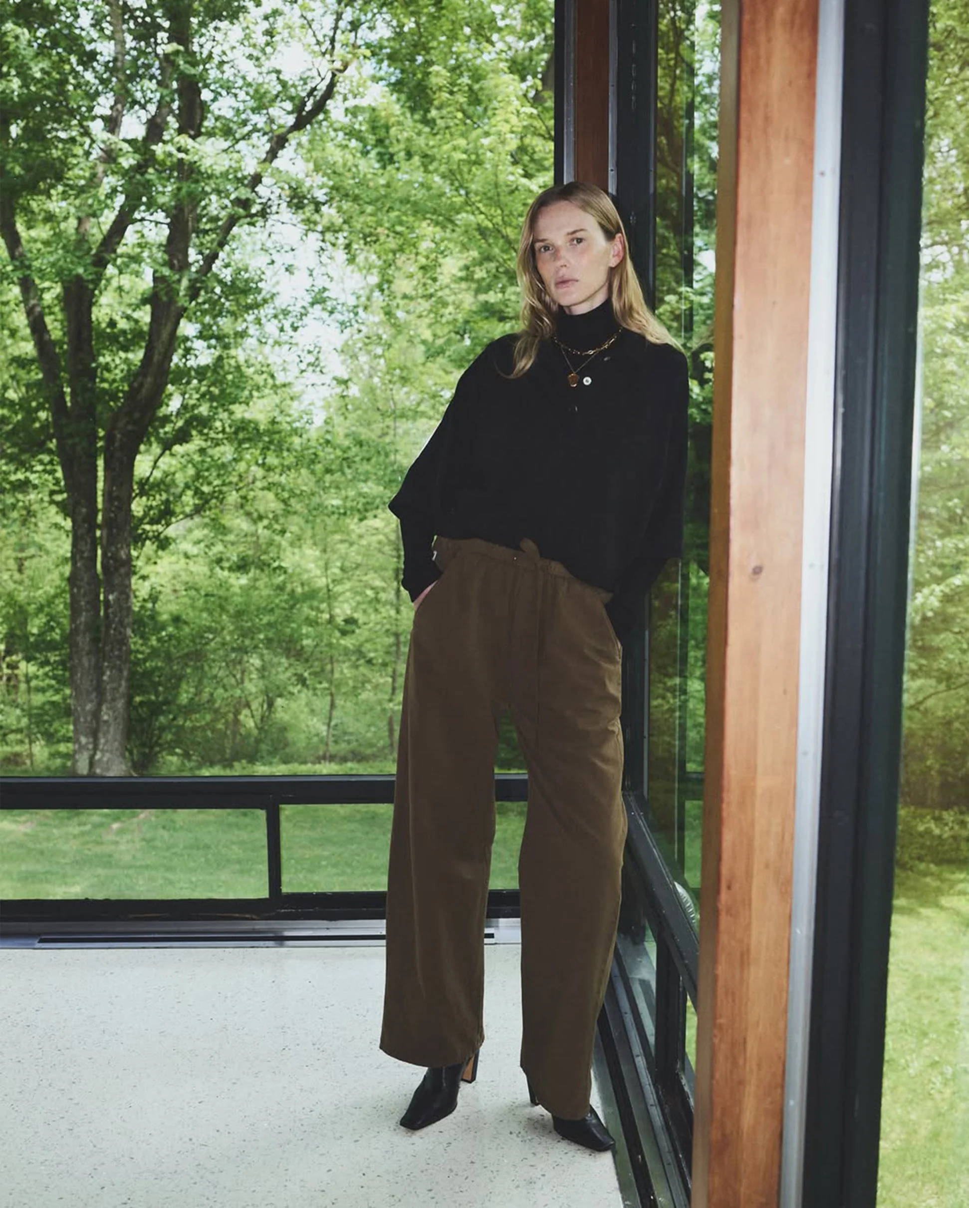 AURORA PULL ON TROUSER / DARK OLIVE - Image 2