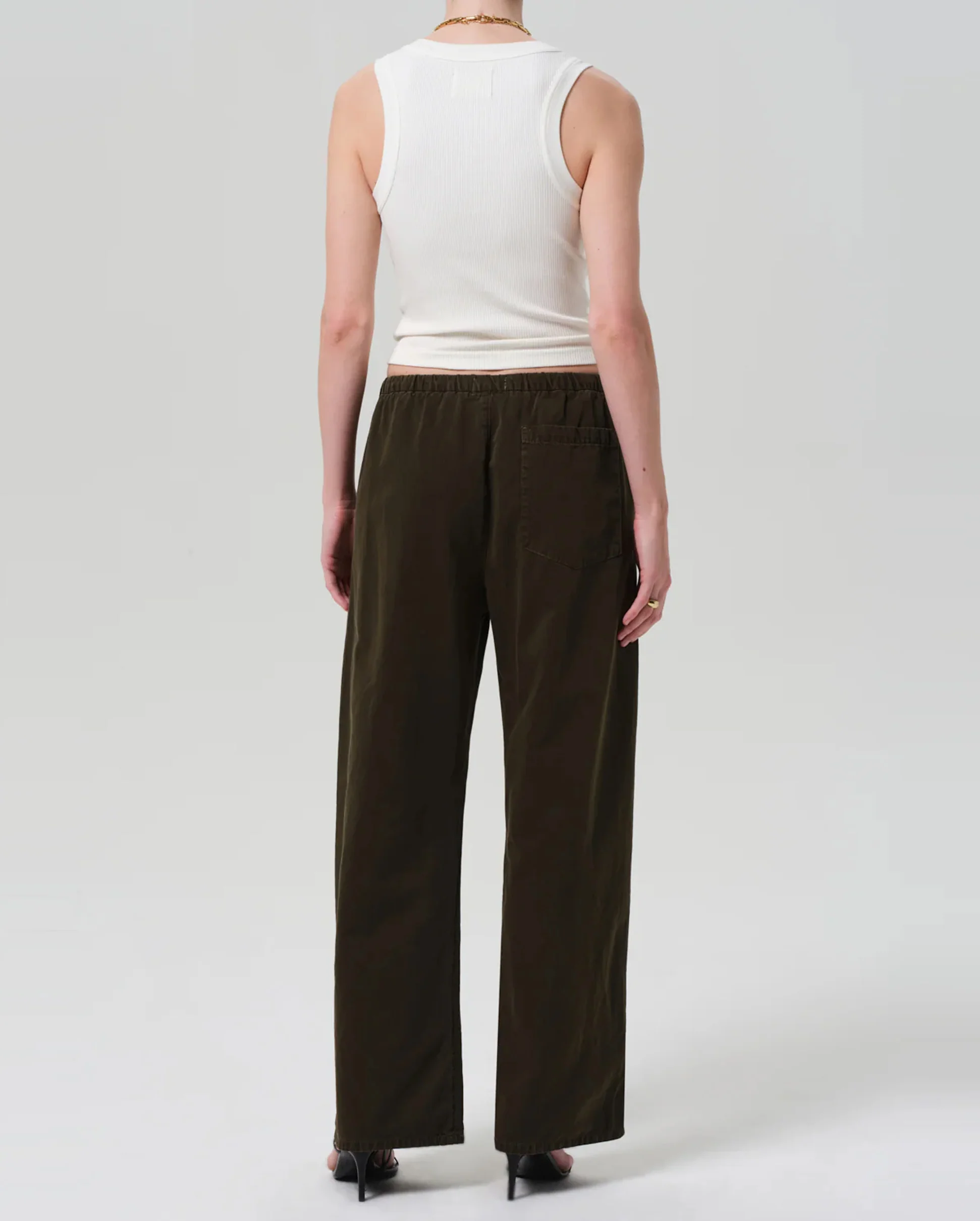 AURORA PULL ON TROUSER / DARK OLIVE - Image 3