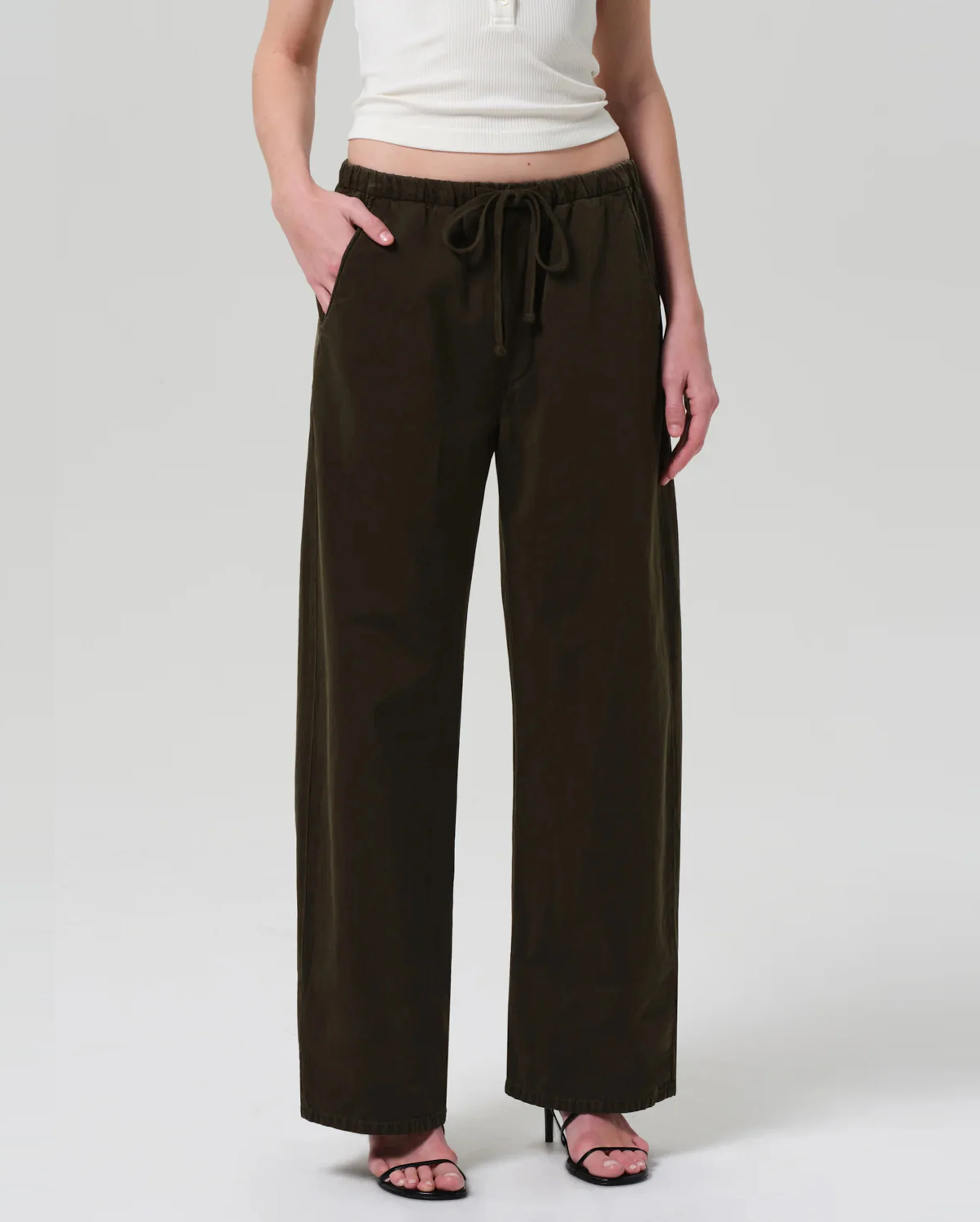 AURORA PULL ON TROUSER / DARK OLIVE - Image 5