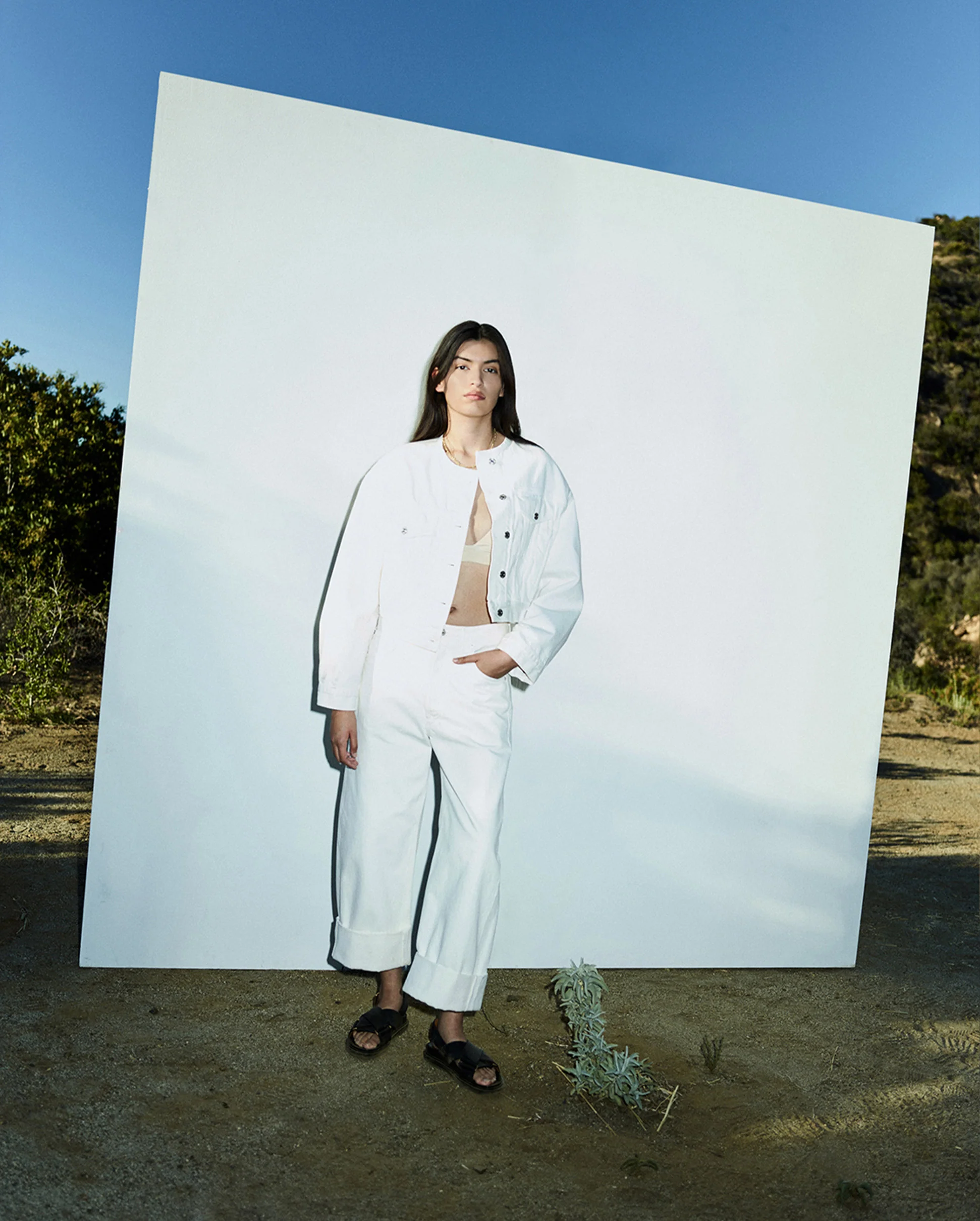 AYLA BAGGY CUFFED CROP / PASHMINA - Image 14