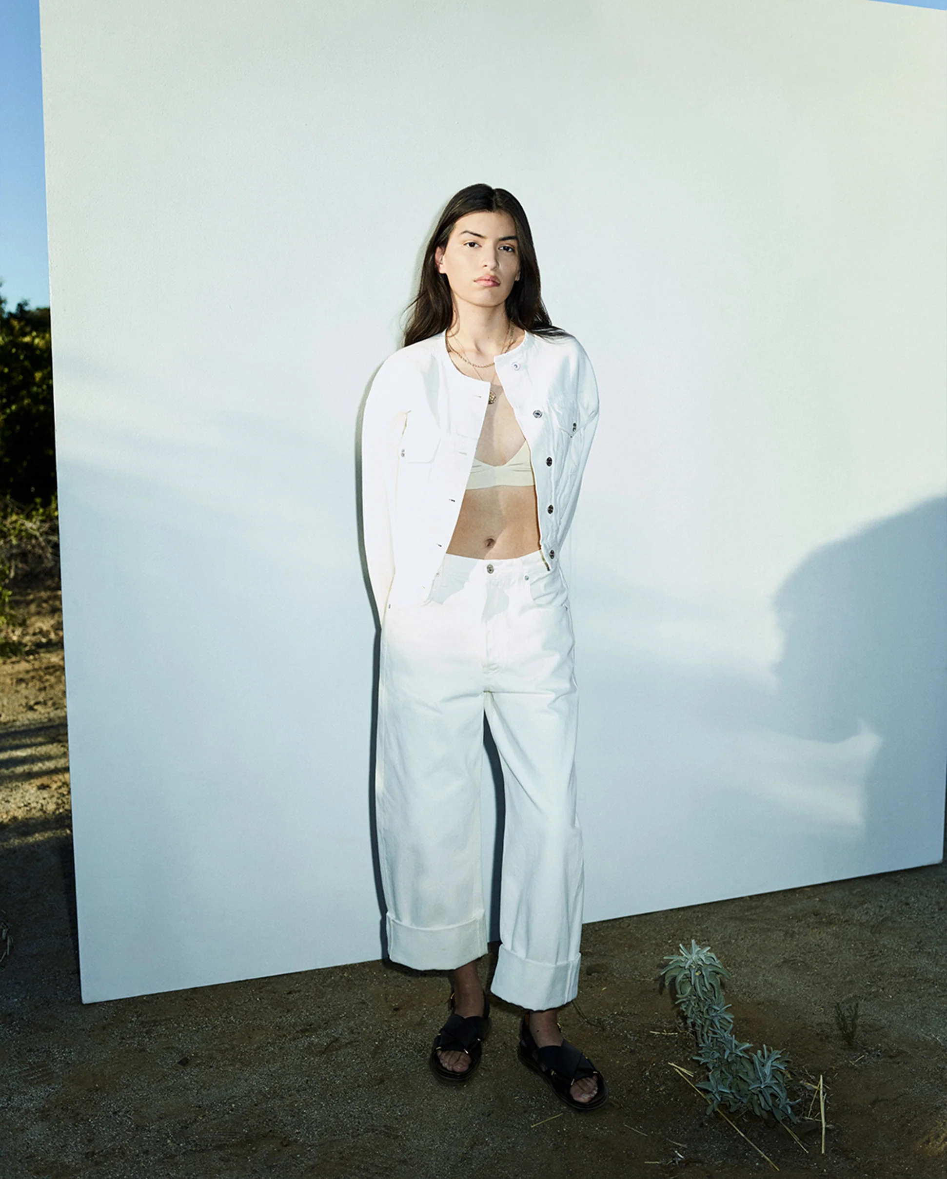 AYLA BAGGY CUFFED CROP / PASHMINA - Image 3