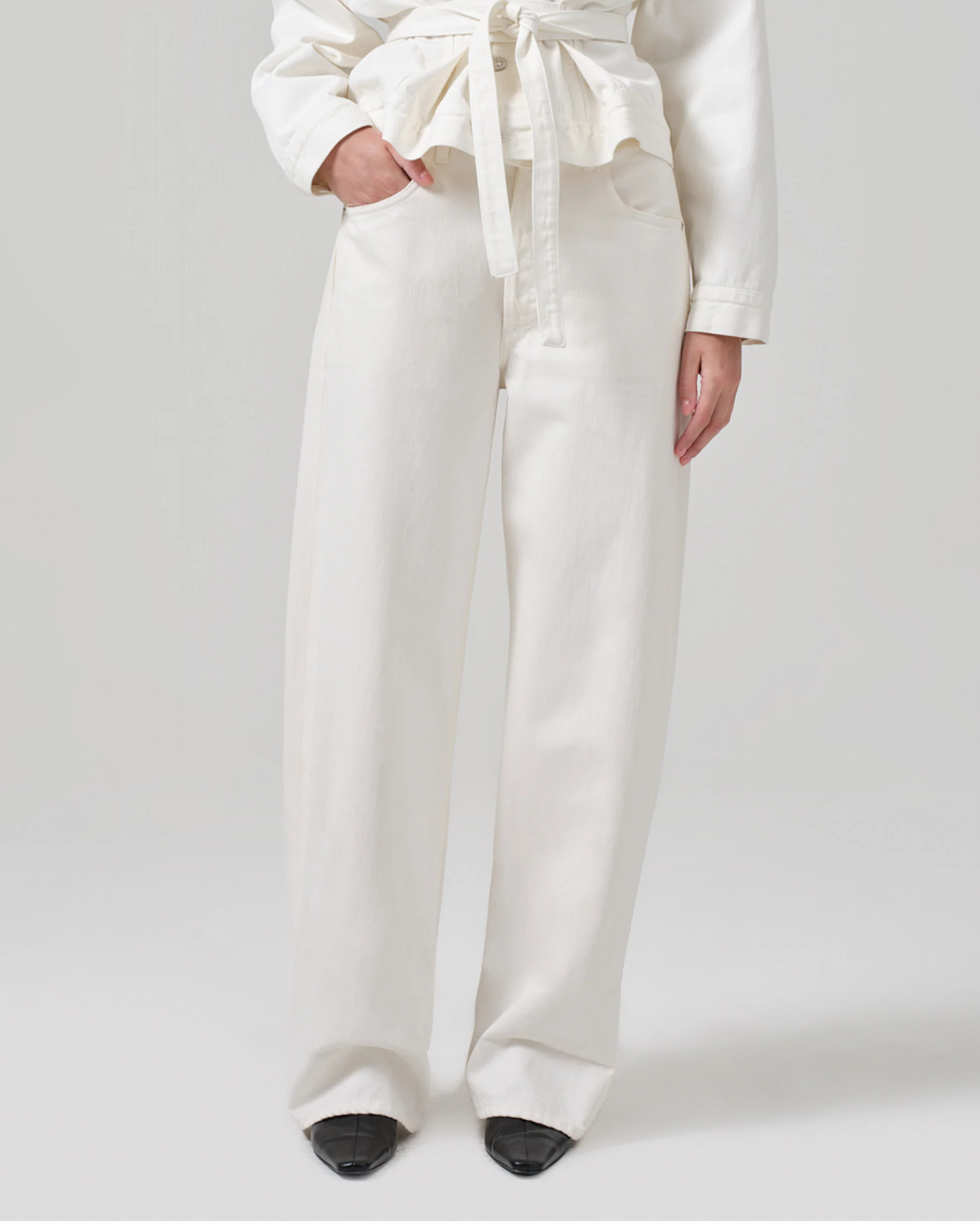 AYLA BAGGY CUFFED CROP / PASHMINA - Image 4