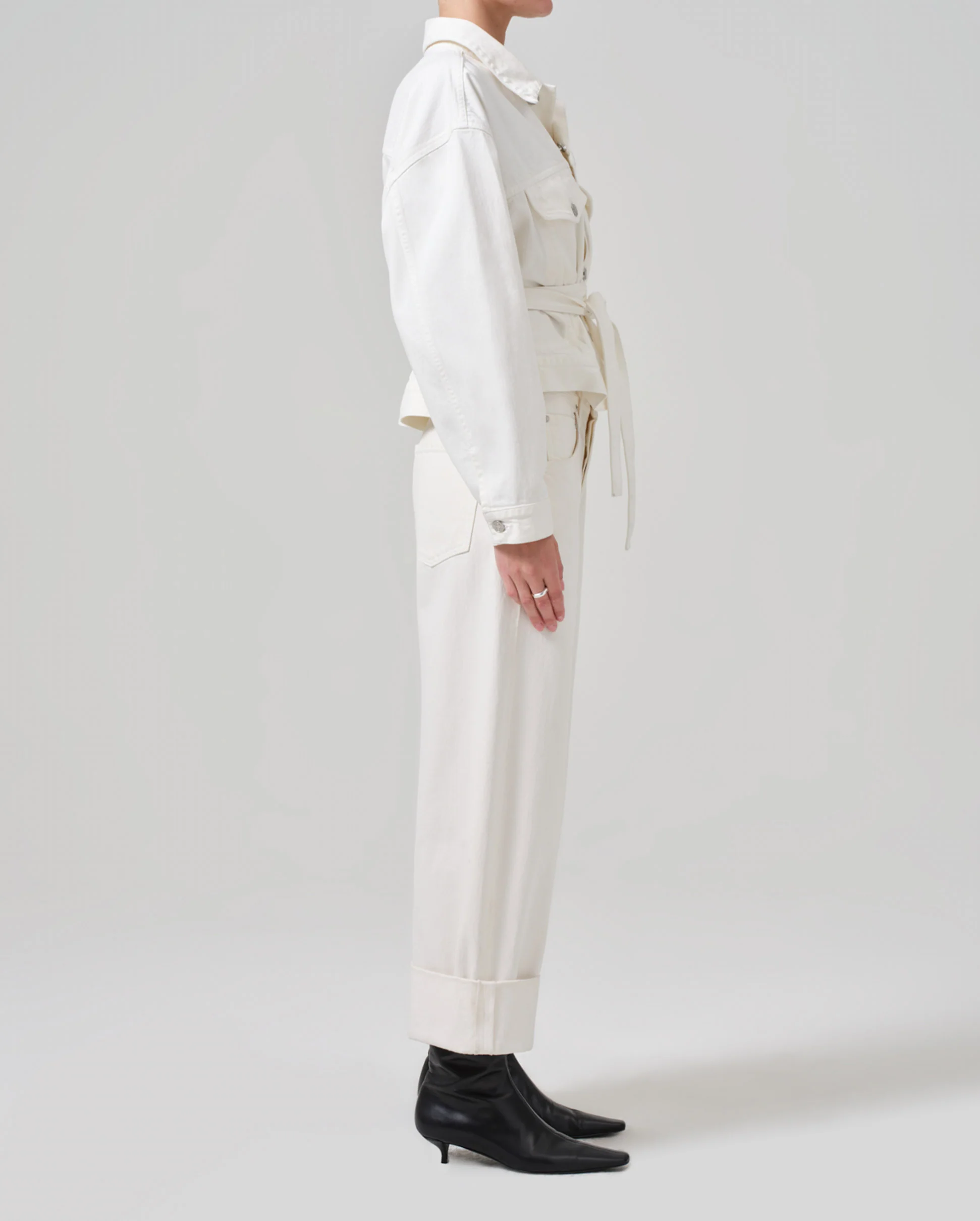 AYLA BAGGY CUFFED CROP / PASHMINA - Image 8