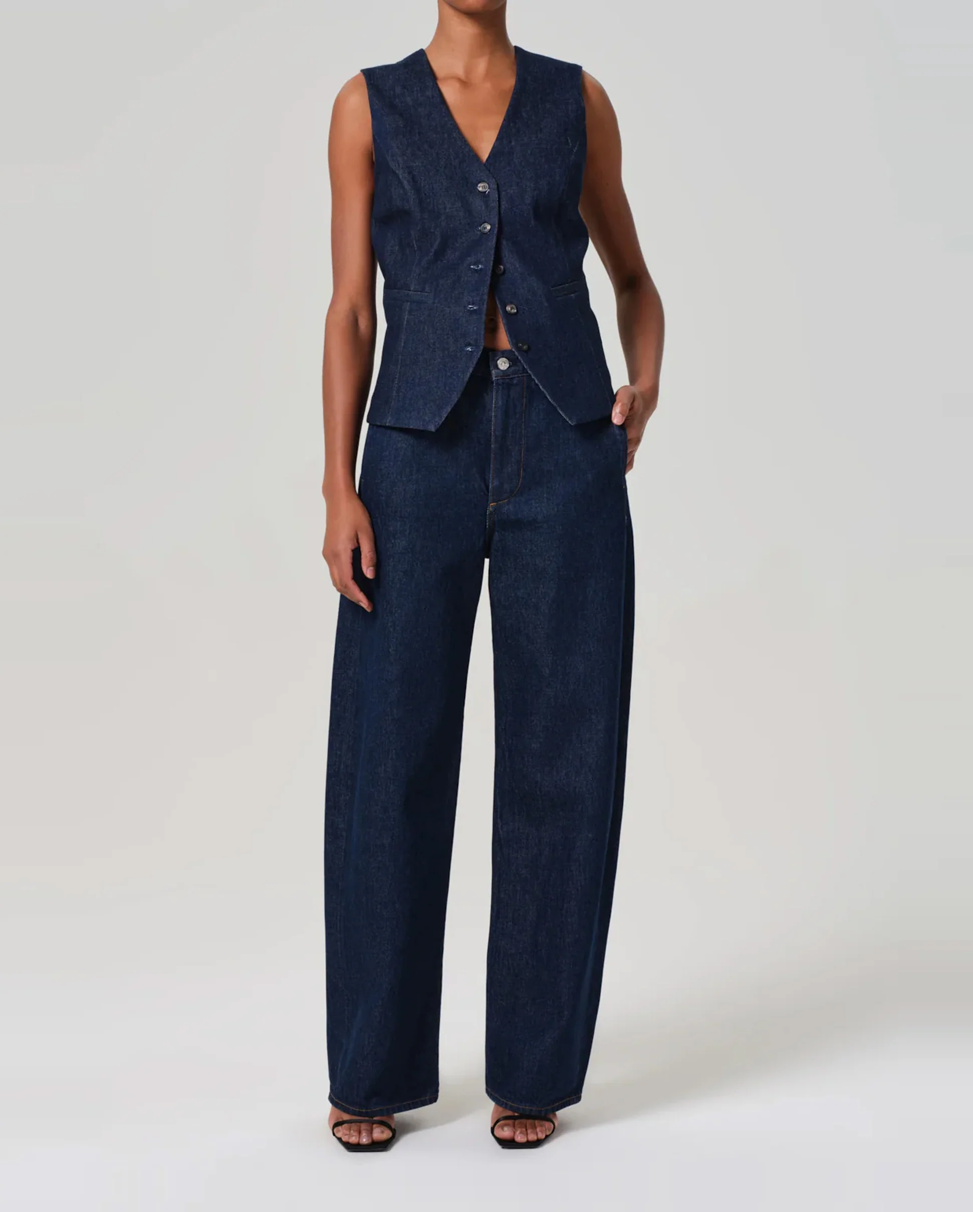 AYLA POLISH DENIM TROUSER / AMHERST - Image 3