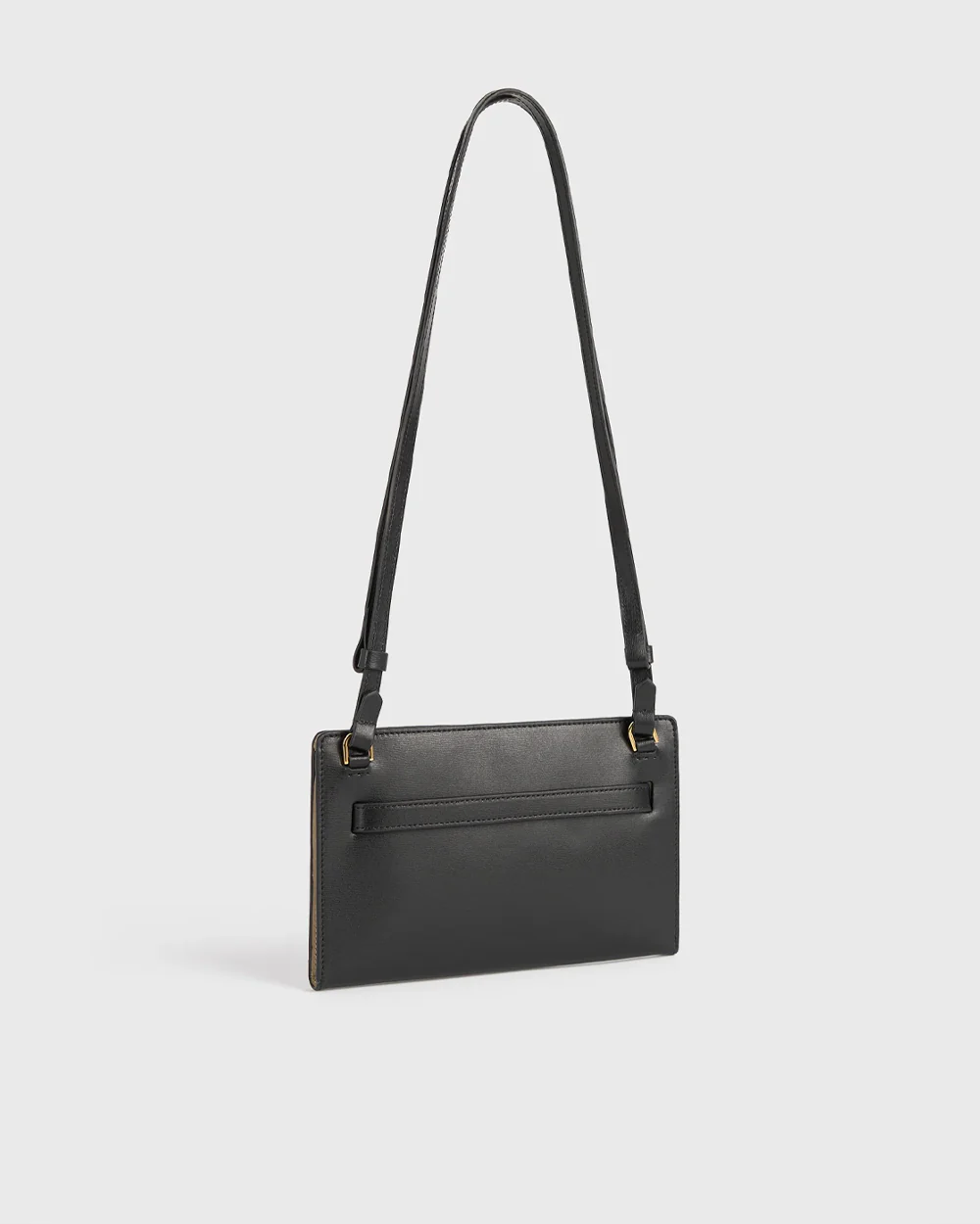 BELTED LEATHER CROSSBODY / BLACK - Image 3