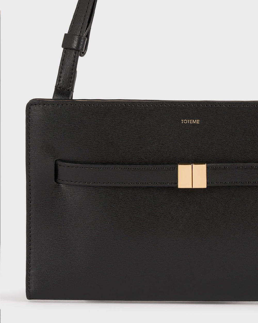 BELTED LEATHER CROSSBODY / BLACK - Image 4