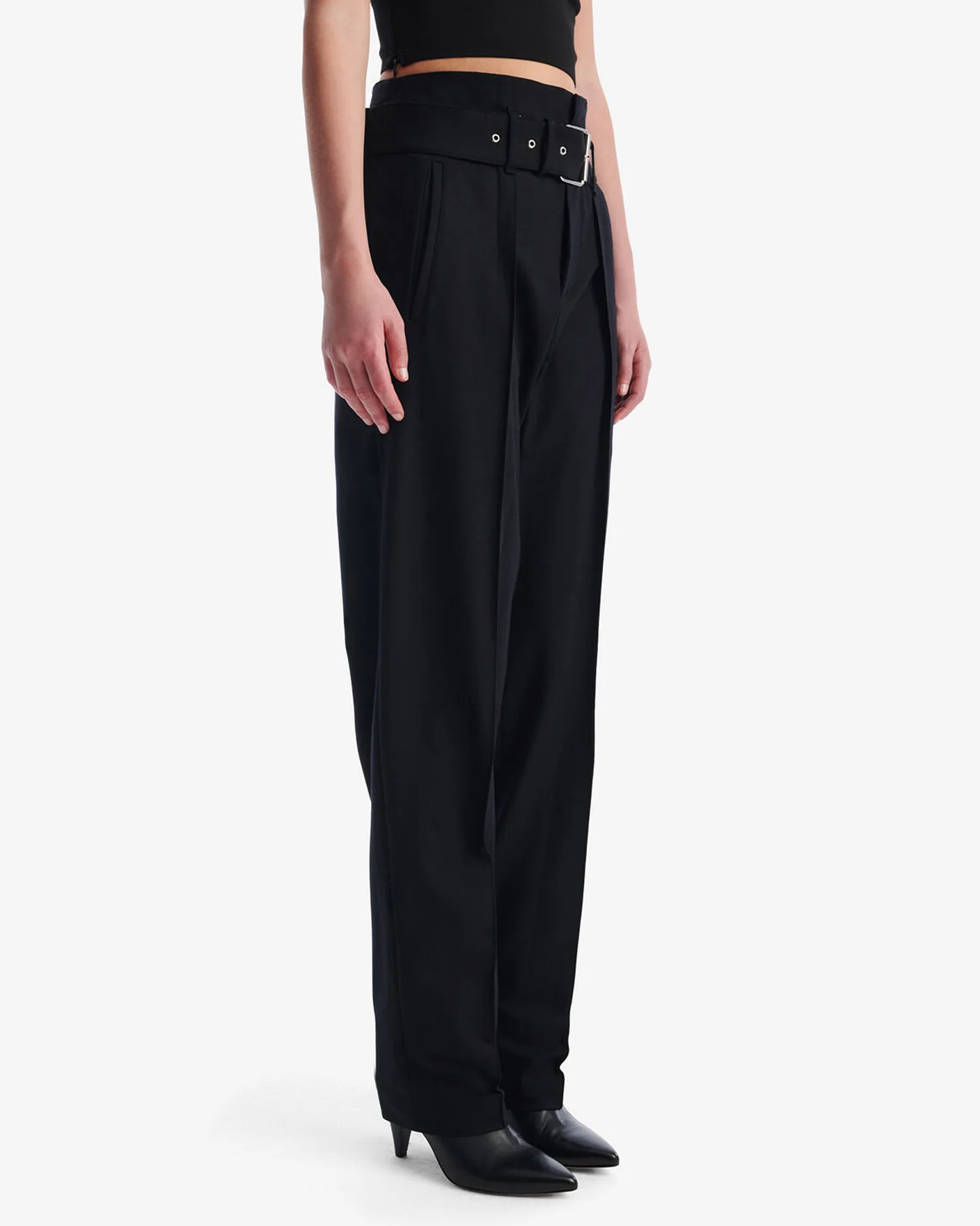 BENET WOOL CARROT PANTS / BLACK - Image 2