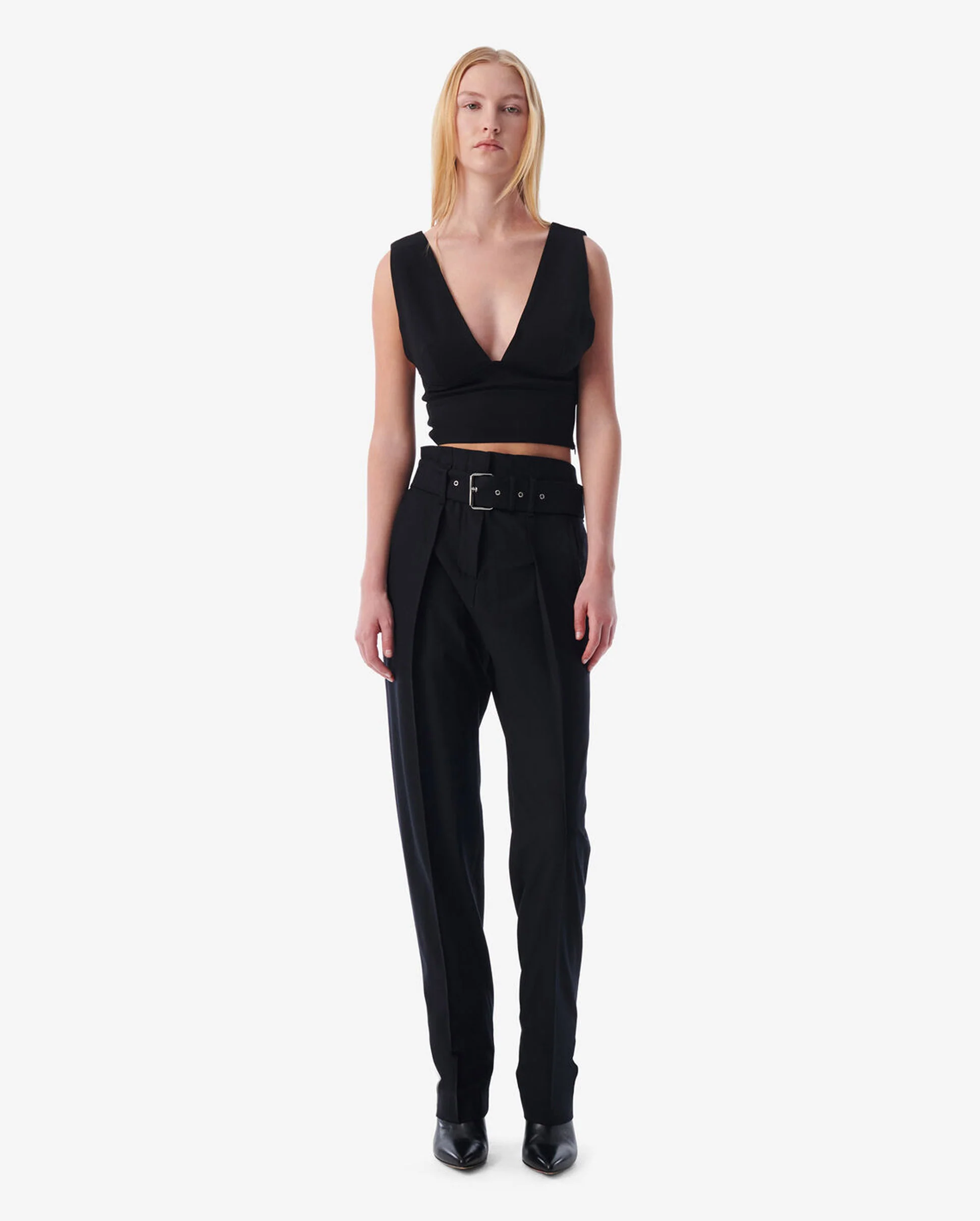 BENET WOOL CARROT PANTS / BLACK - Image 3