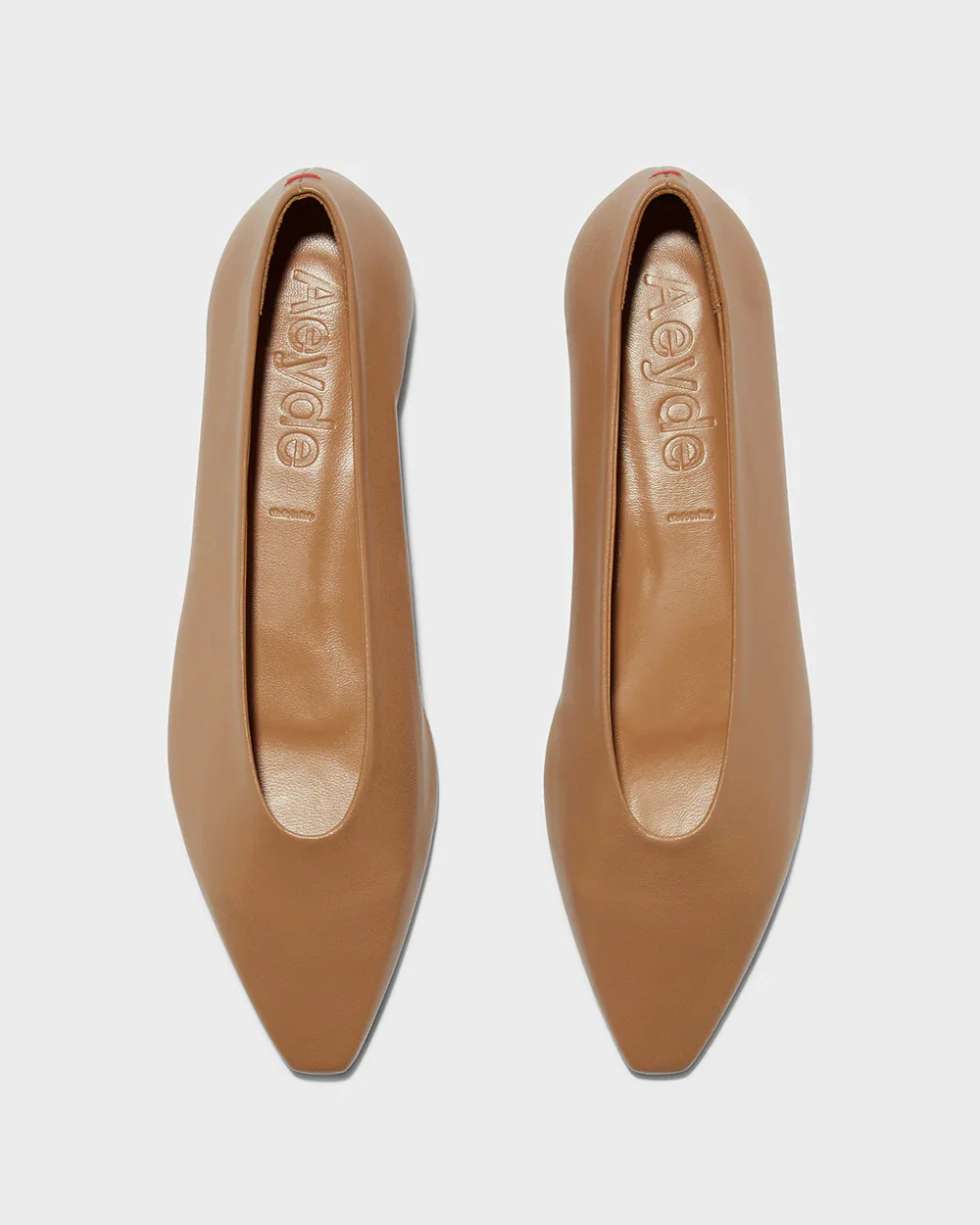 BETTY SQUARE-TOE FLATS / HAZELNUT - Image 3