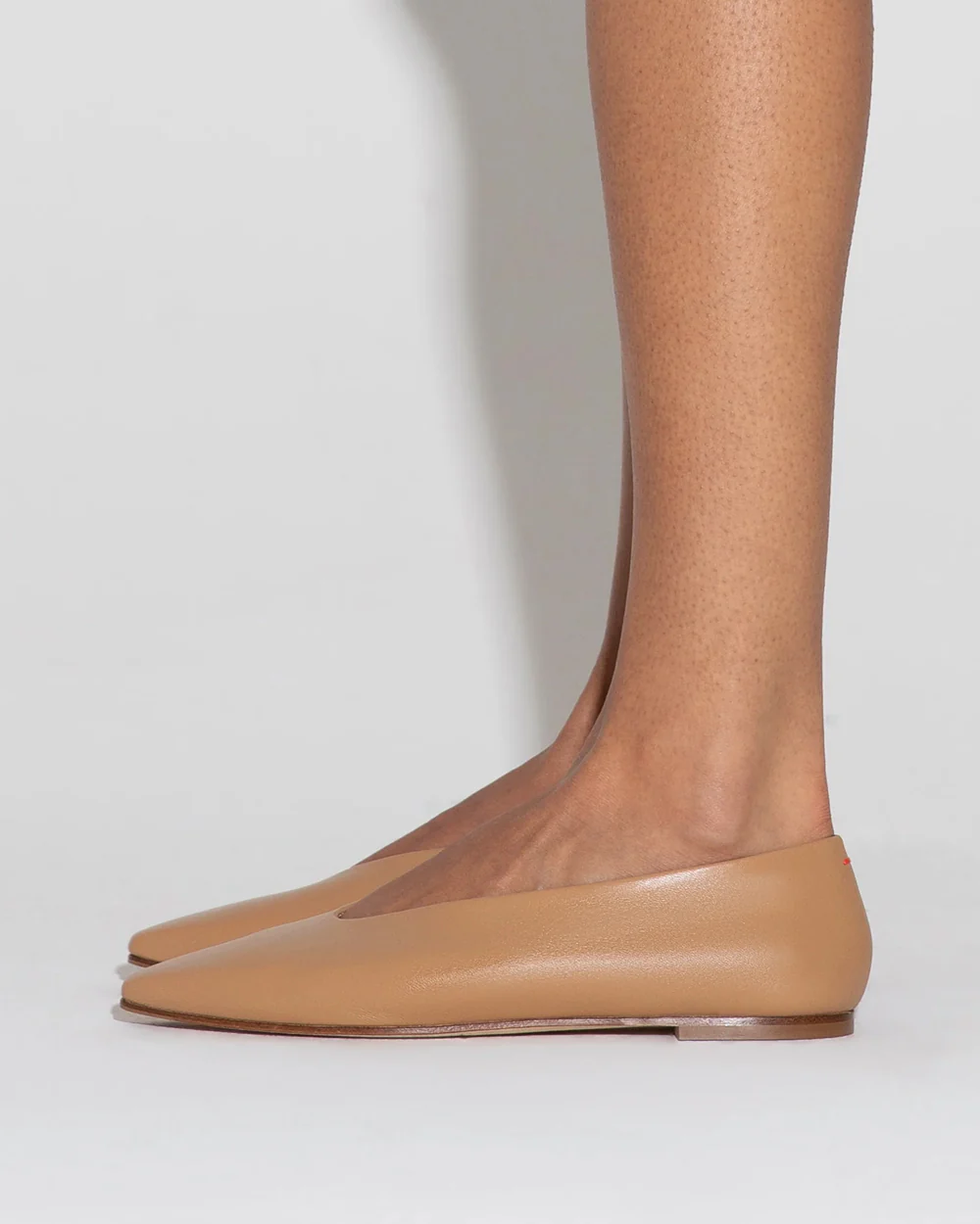 BETTY SQUARE-TOE FLATS / HAZELNUT - Image 6