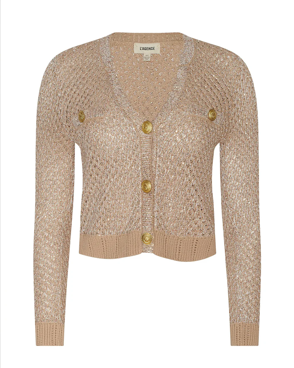 BLANCA SEQUIN CARDIGAN / NATURAL / GOLD - Image 6