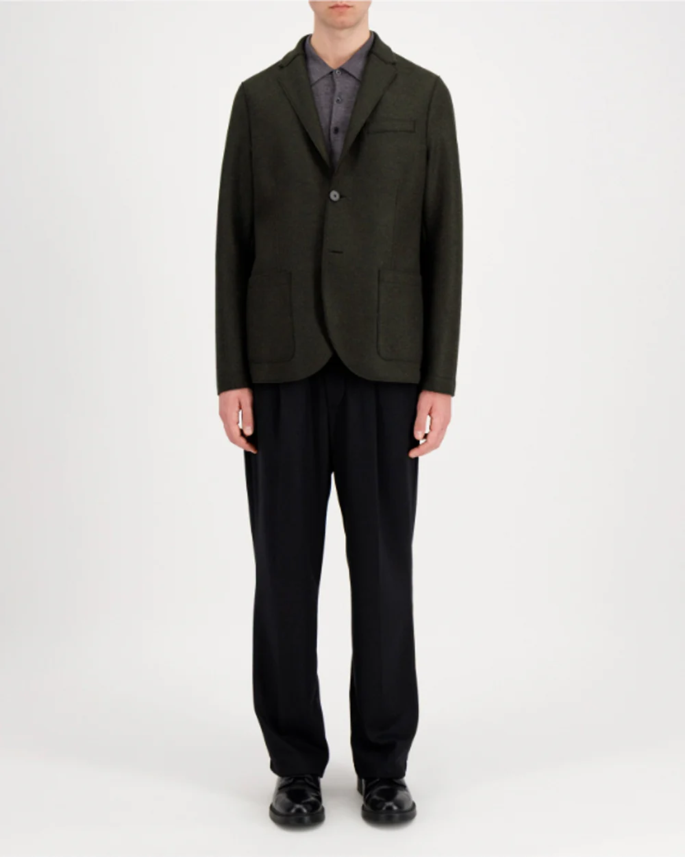 BLAZER LIGHT PRESSED WOOL / PINE MELANGE