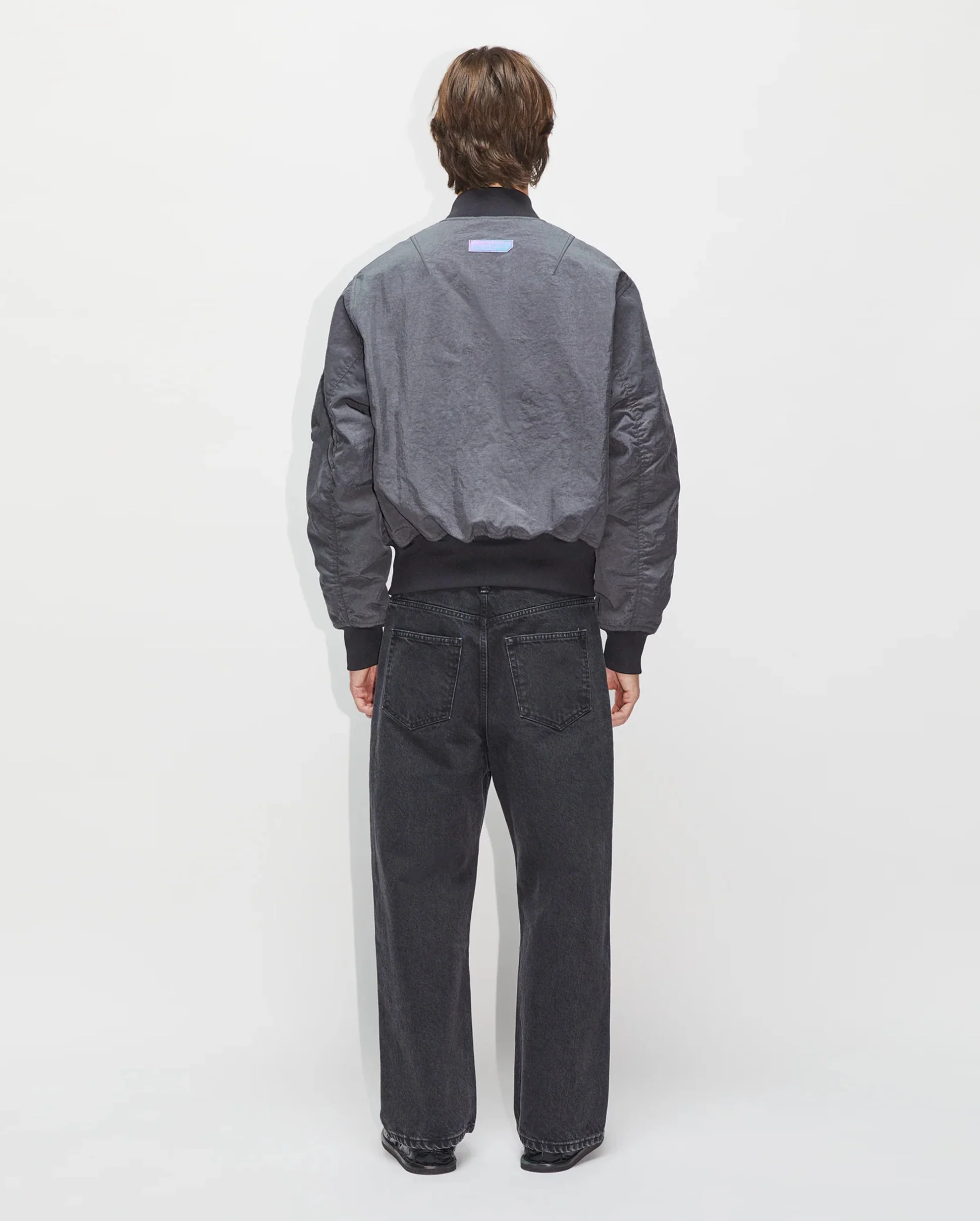 UNISEX BOMBER JACKET / BLUE GREY - Image 7