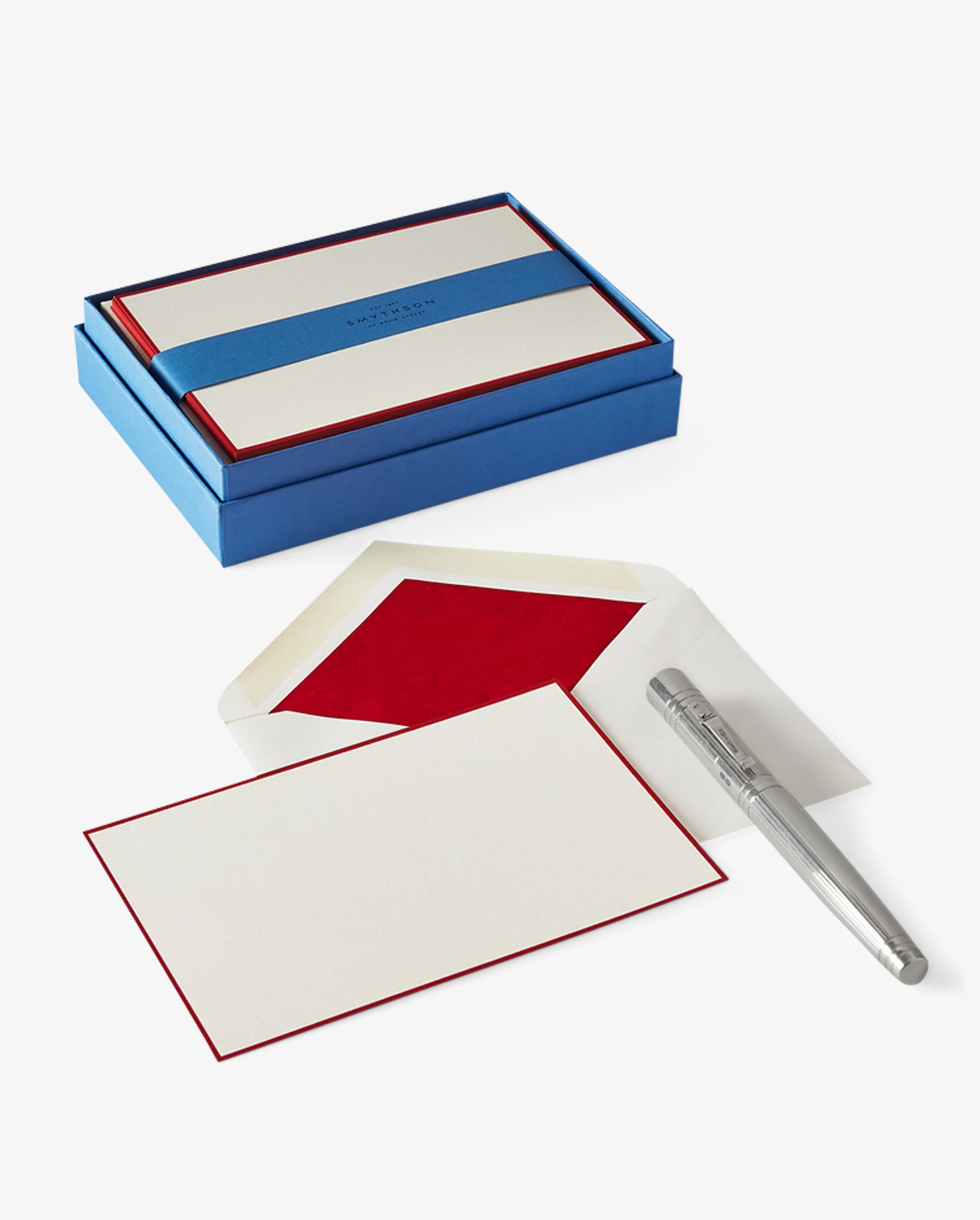 BORDERED CORRESPONDENCE CARDS / POINSETTIA RED - Image 3