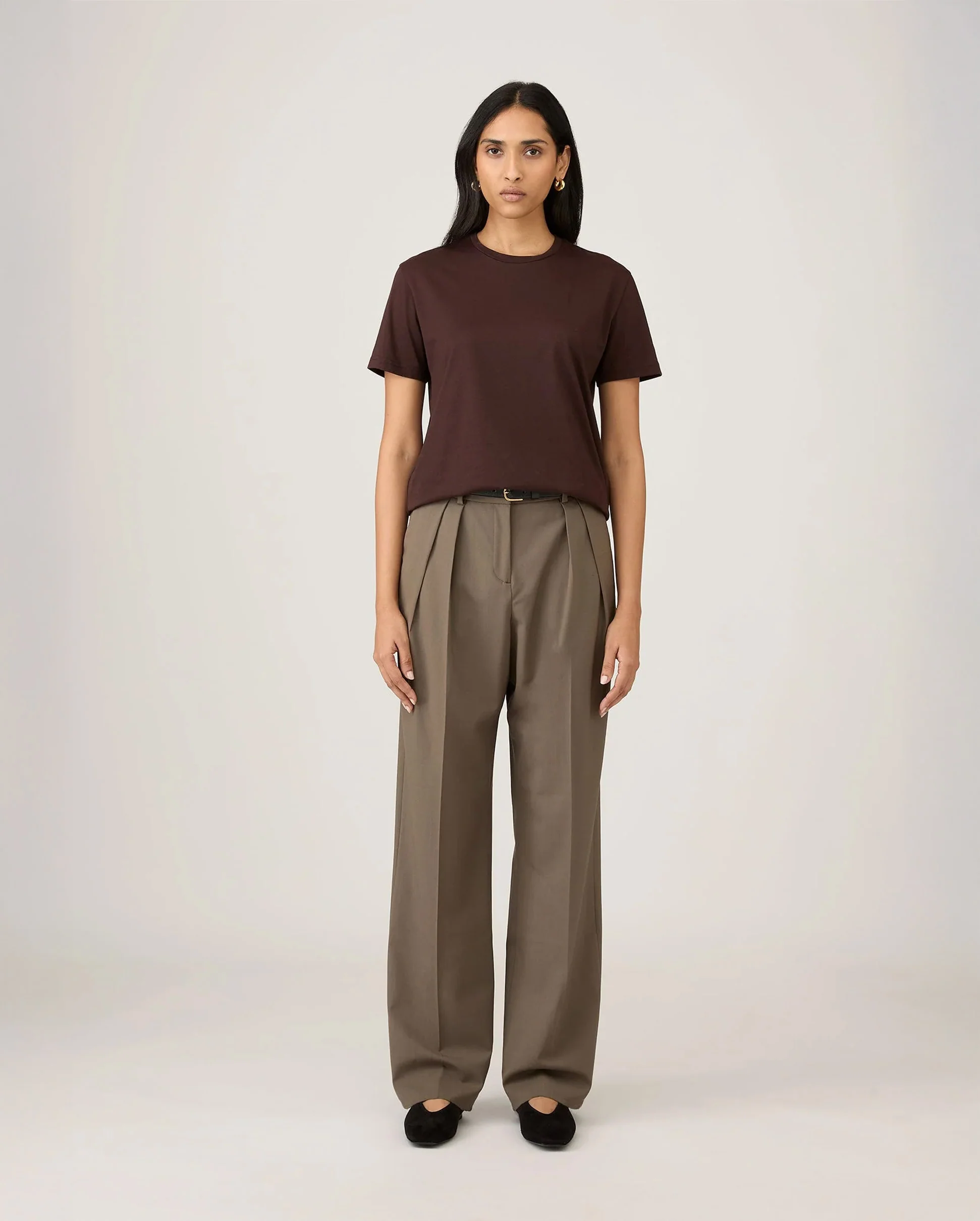 BOY-FIT CREW NECK T-SHIRT / TRUFFLE - Image 2