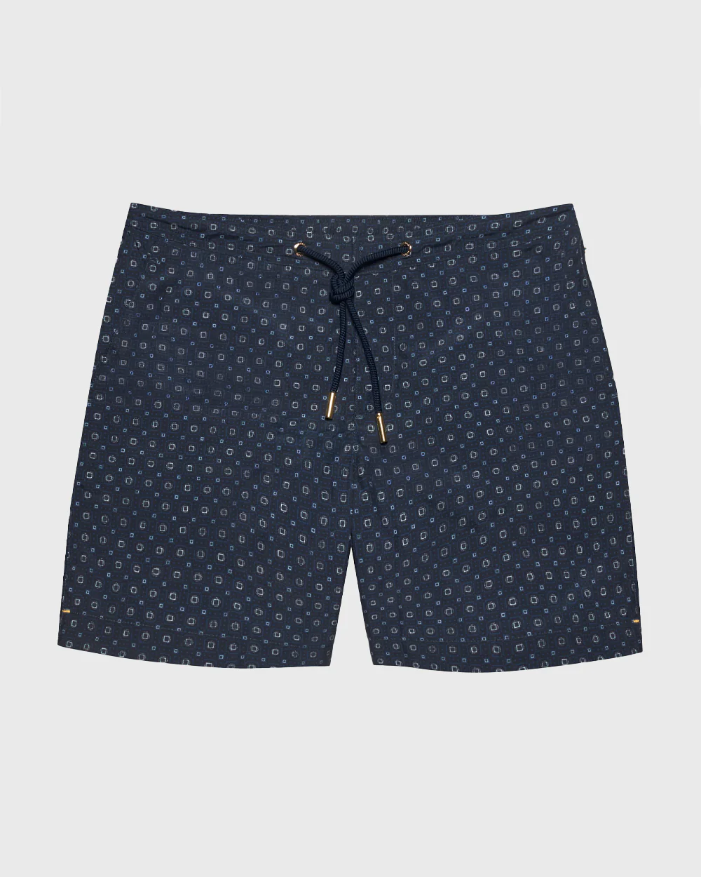 BULLDOG DRAWCORD MID-LENGTH SWIM SHORTS / SOLSTICE PRINT NIGHT IRIS