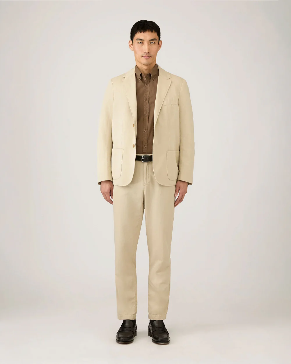 BUTTON DOWN SOFT POPLIN SHIRT / DARK CEDAR - Image 2