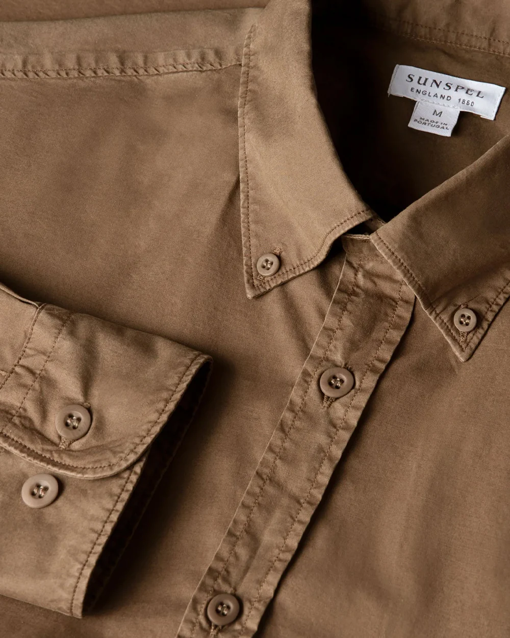 BUTTON DOWN SOFT POPLIN SHIRT / DARK CEDAR - Image 5