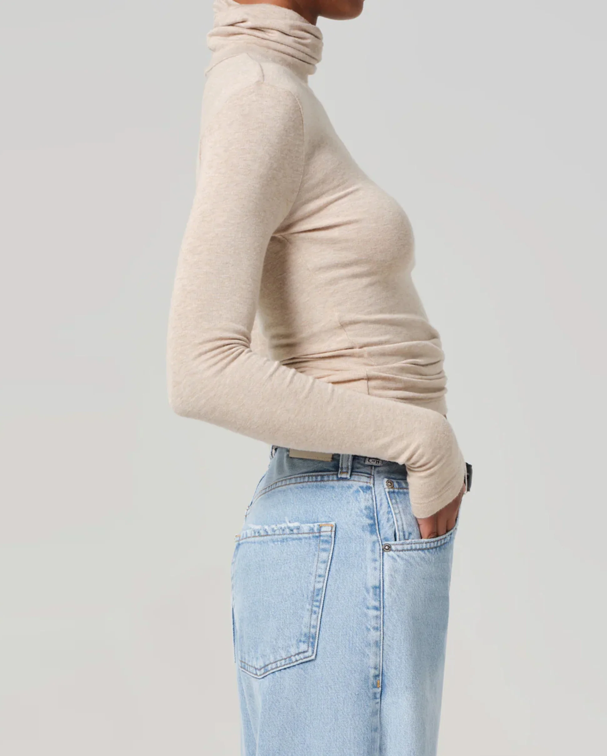 CARADENE TURTLENECK / HEATHERED ALMOND - Image 3