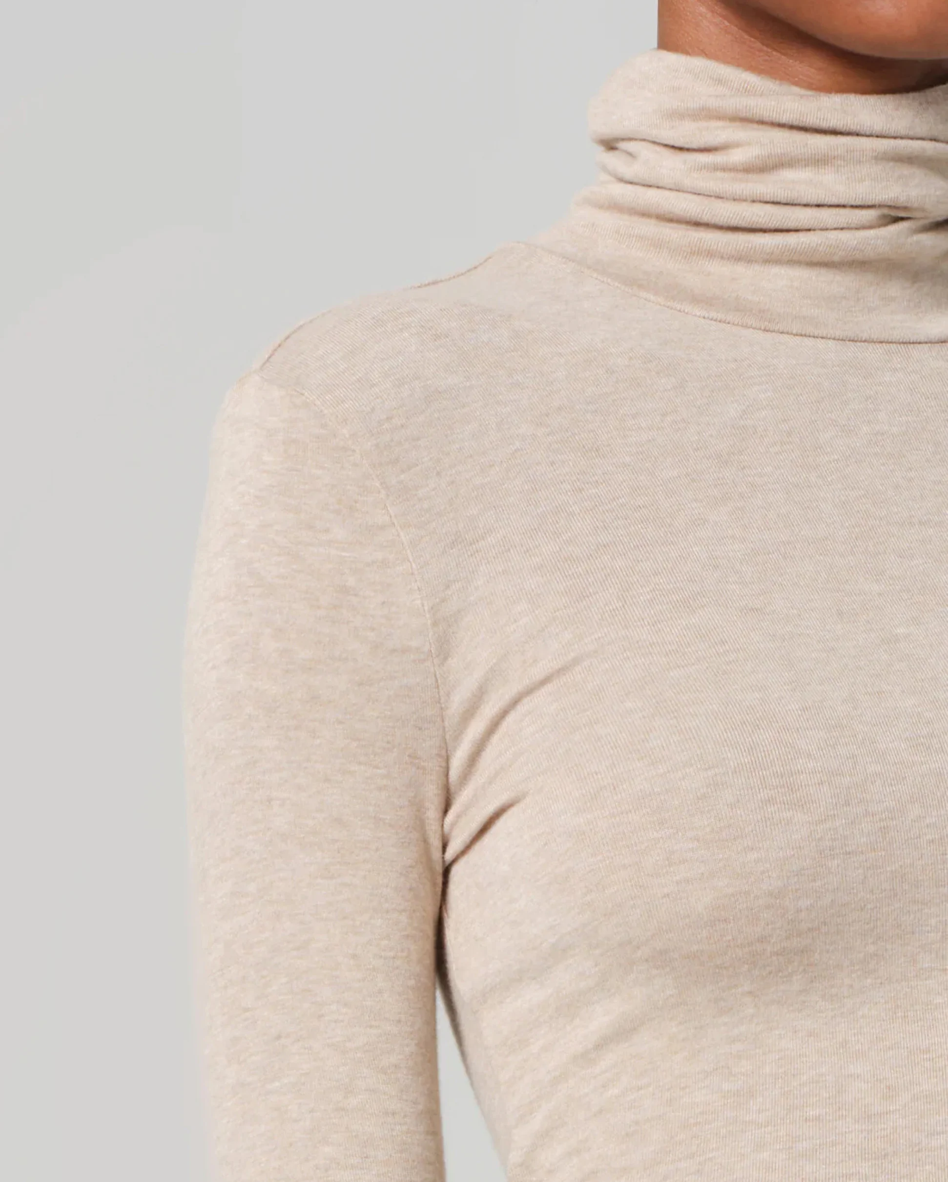 CARADENE TURTLENECK / HEATHERED ALMOND - Image 5