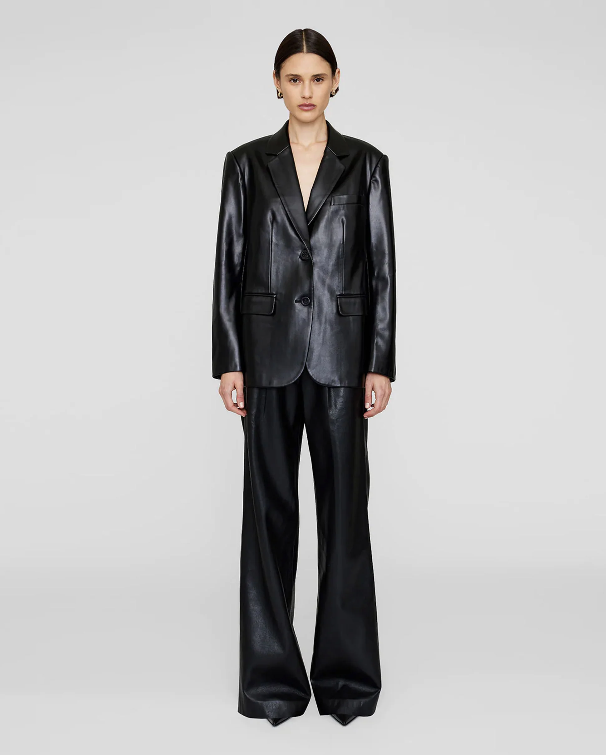 CARMEN PANT / BLACK RECYCLED LEATHER - Image 4