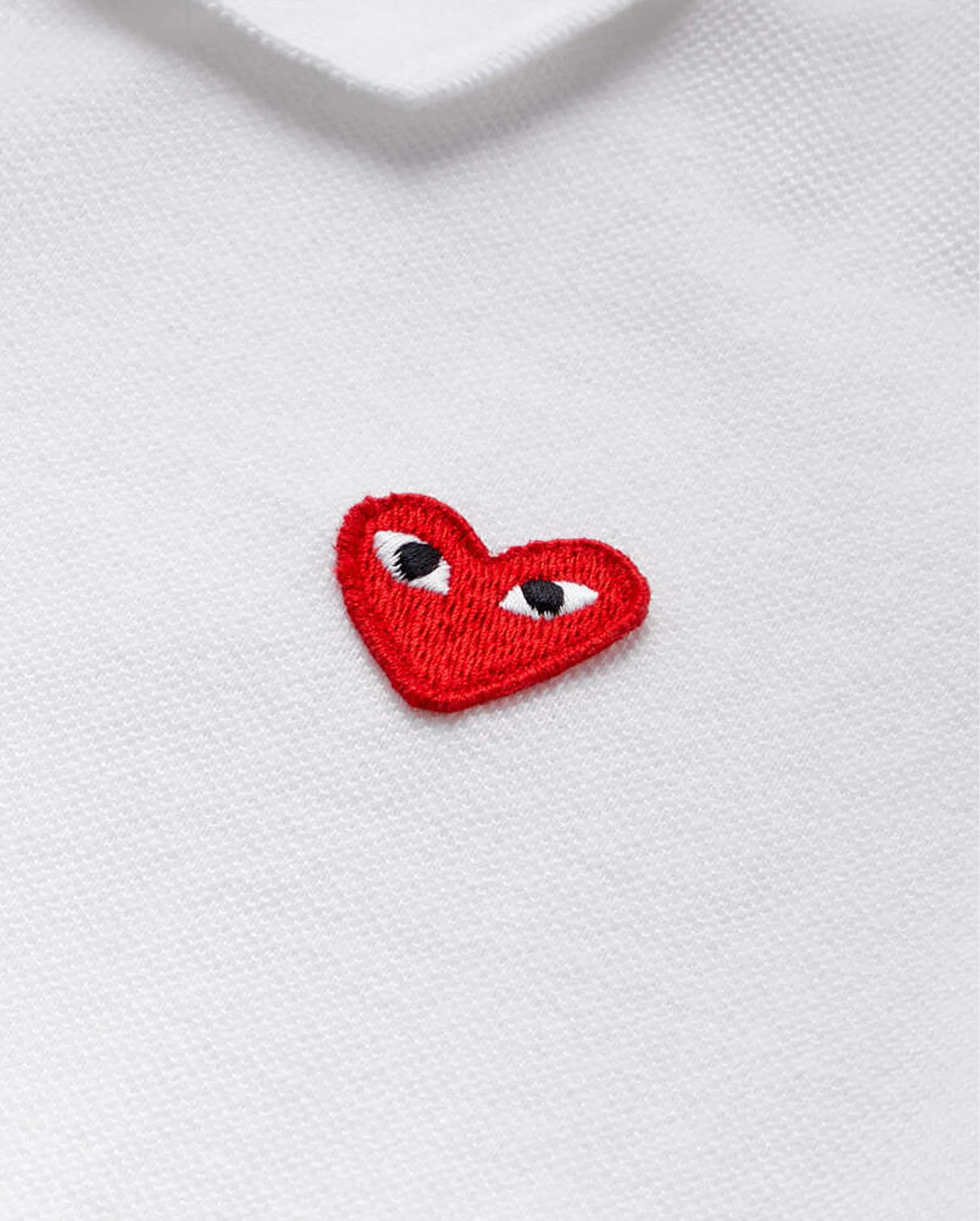 KIDS T505 RED HEART  POLO SHIRT / WHITE - Image 4