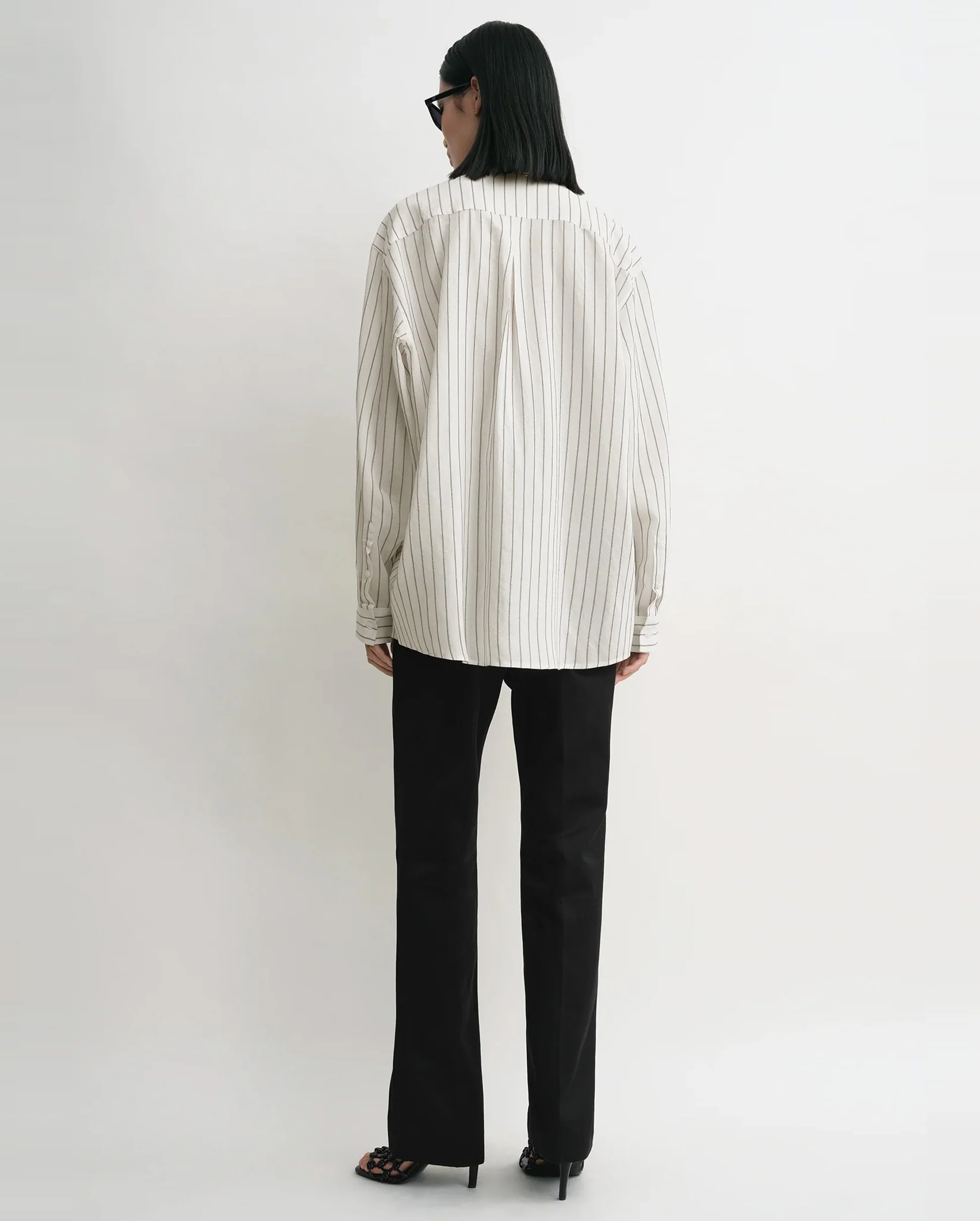 CLASSIC STRIPE SHIRT / WHITE OYSTER STRIPE - Image 4