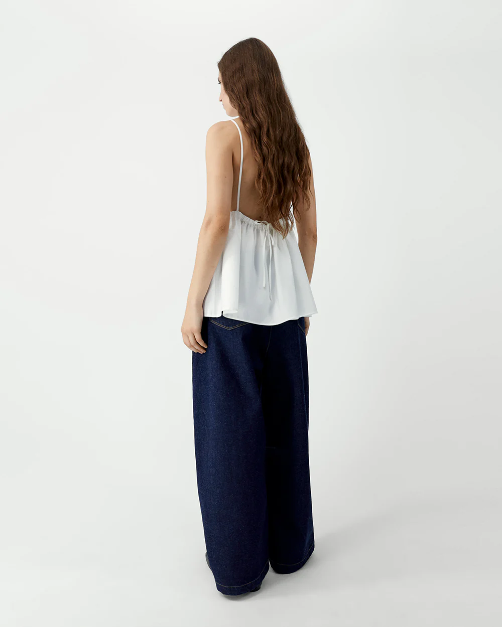 COTTON EMBROIDERED TOP / WHITE - Image 3