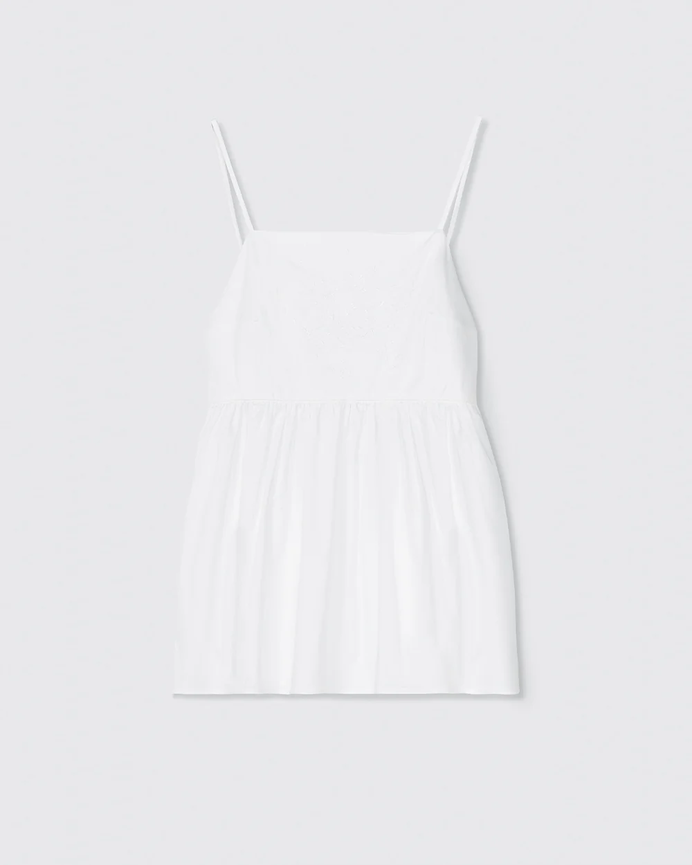 COTTON EMBROIDERED TOP / WHITE - Image 4