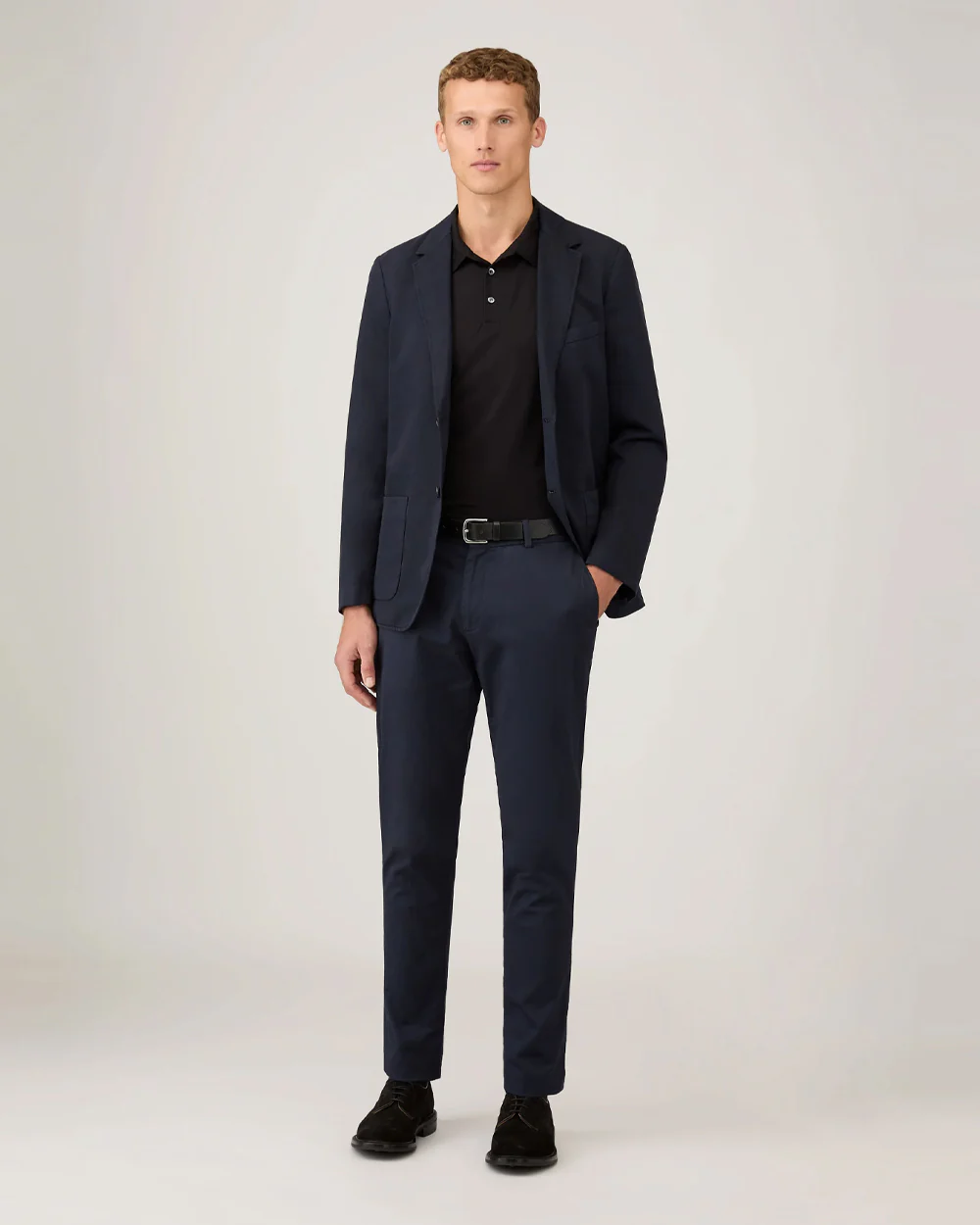 COTTON LINEN BLAZER / NAVY - Image 2