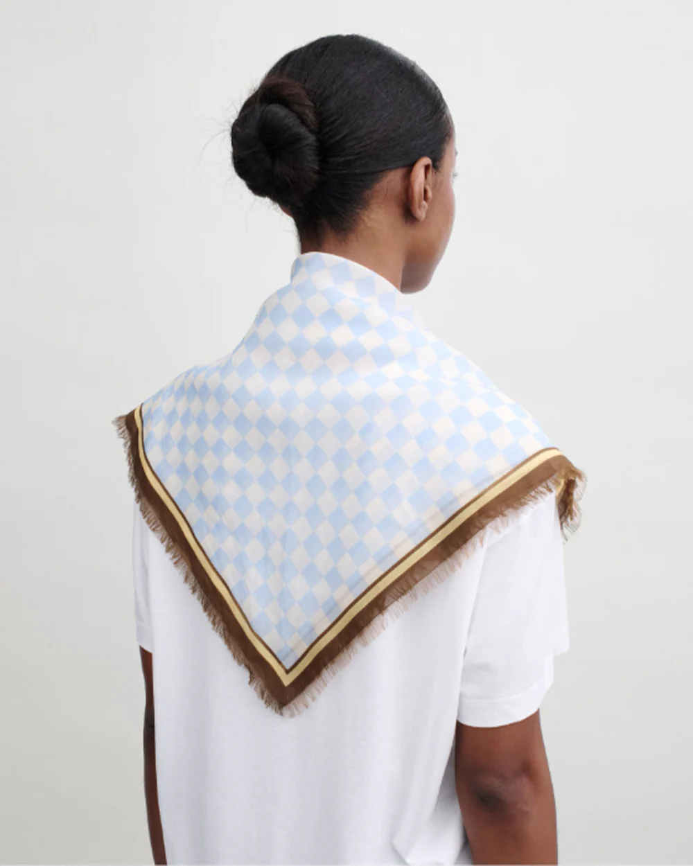 COTTON SILK SCARF / SKY - Image 2