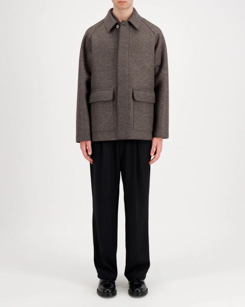 COUNTRY JACKET PRESSED WOOL / BROWN GREY