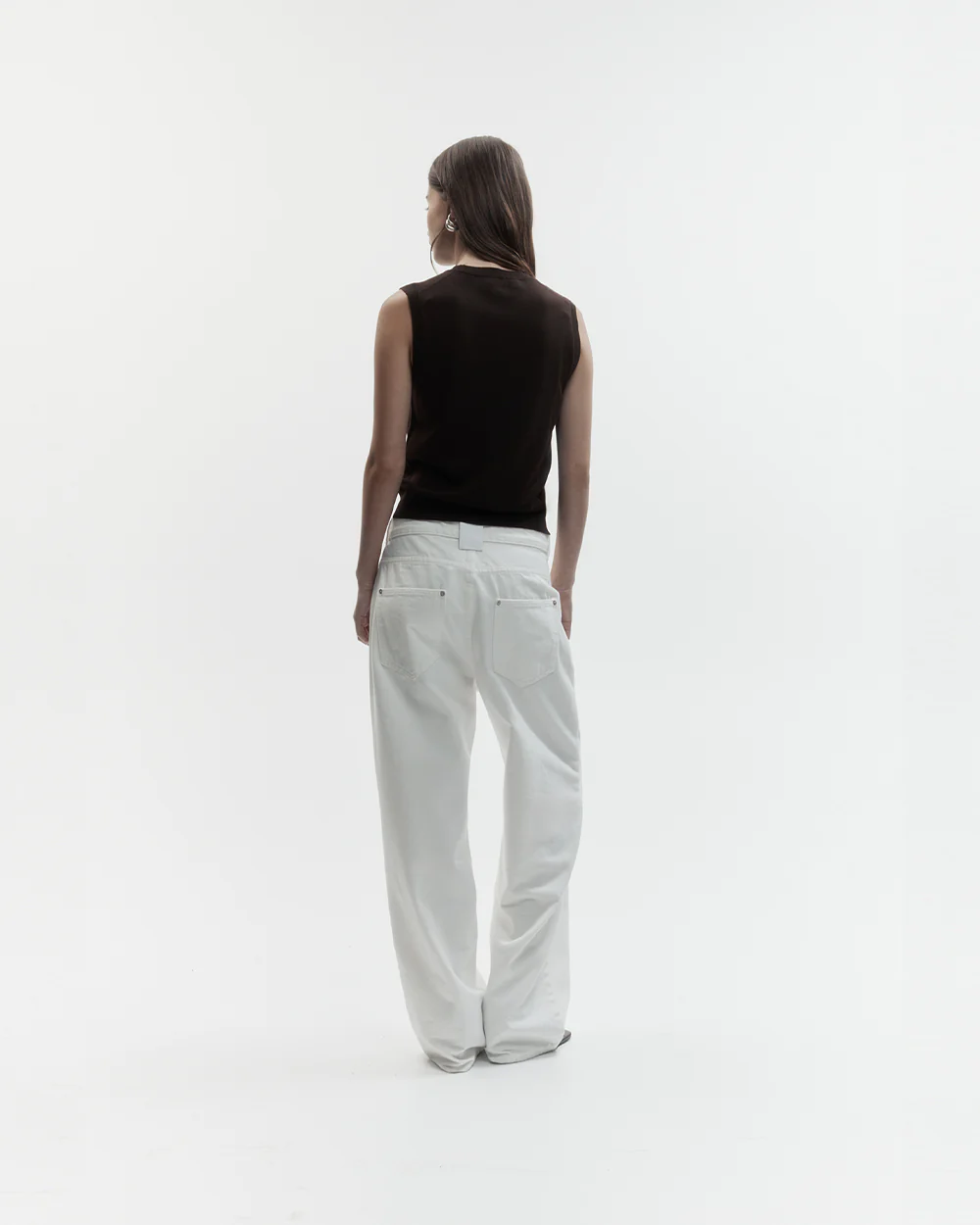 CREWNECK VEST / GANACHE - Image 4