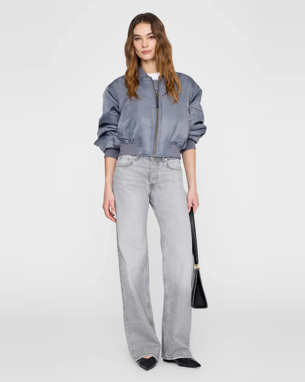 CROPPED LEON BOMBER / DARK GREY - Image 2