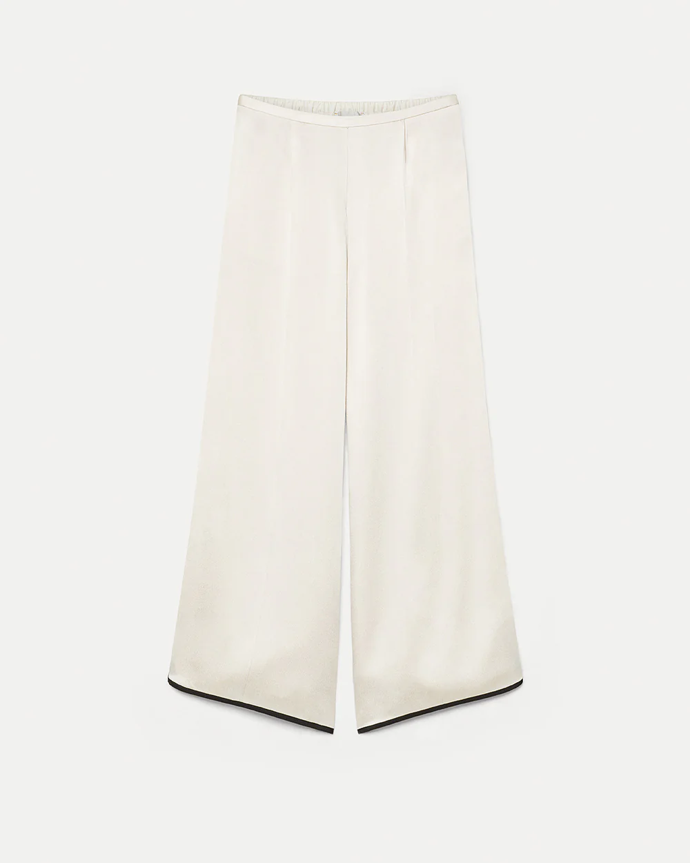 CROPPED SATIN TROUSERS / BEURRE - Image 5
