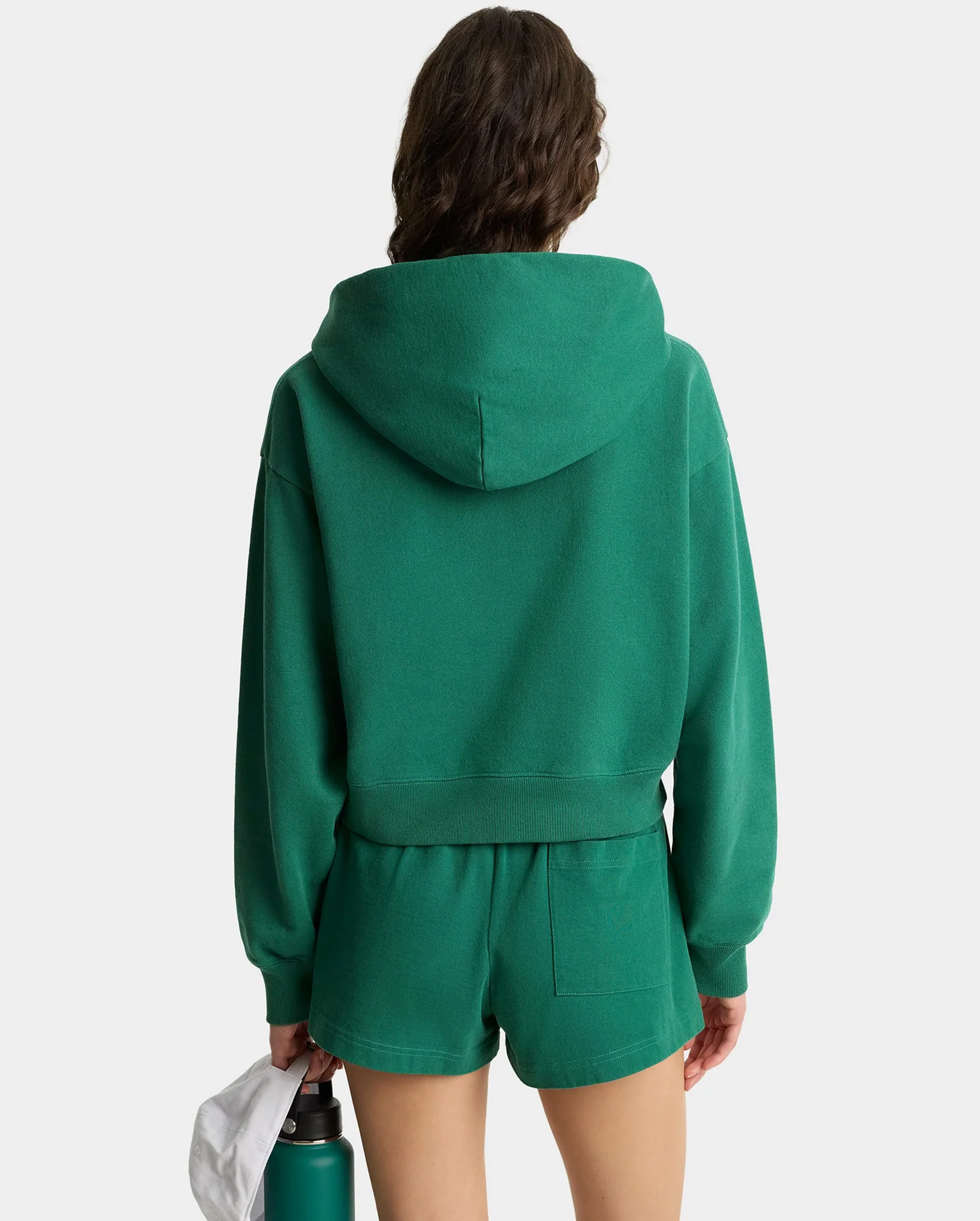 CROWN TENNIS CROPPED HOODIE / ALPINE WHITE - Image 6