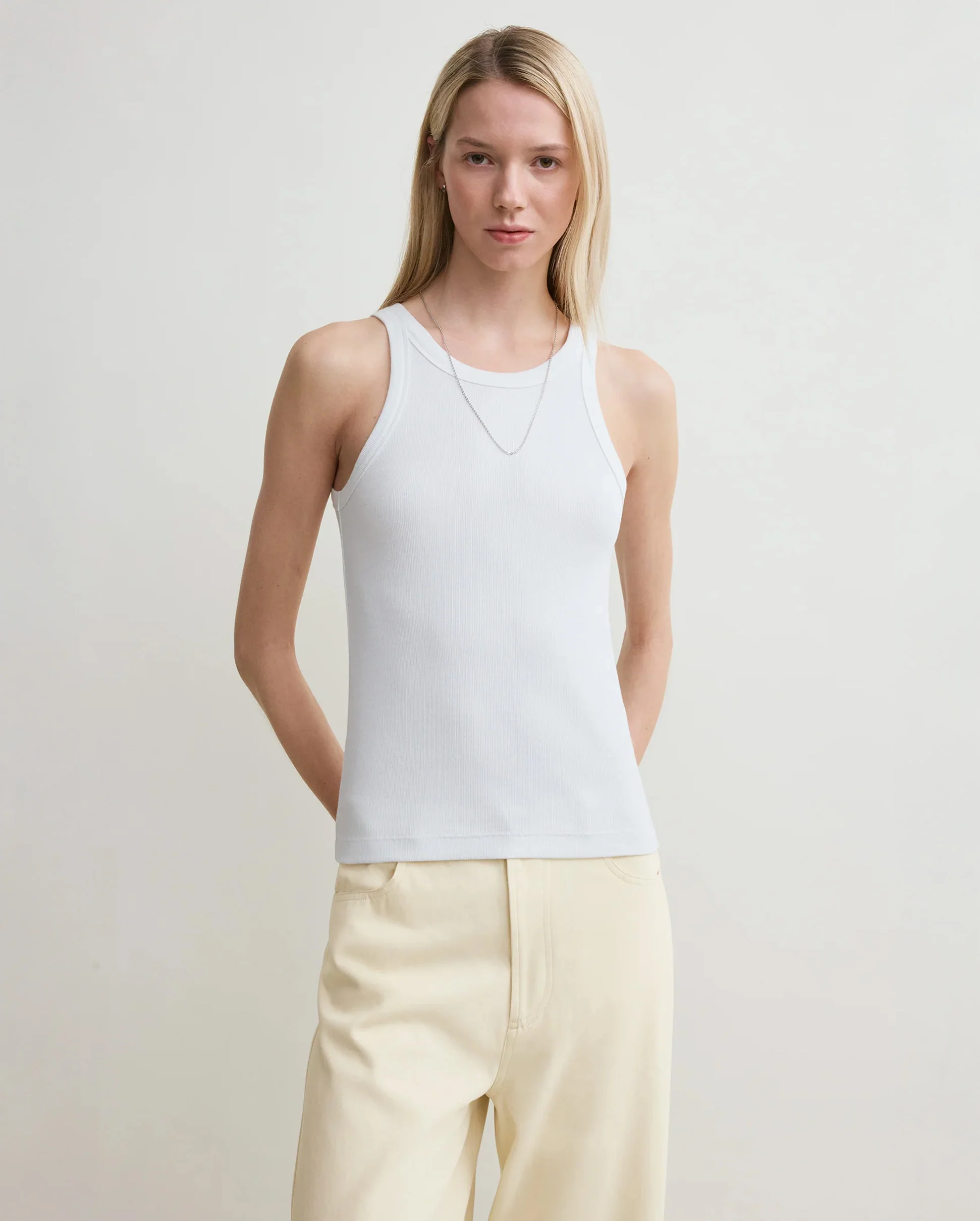 CURVED RIB TANK / WHITE - Image 4