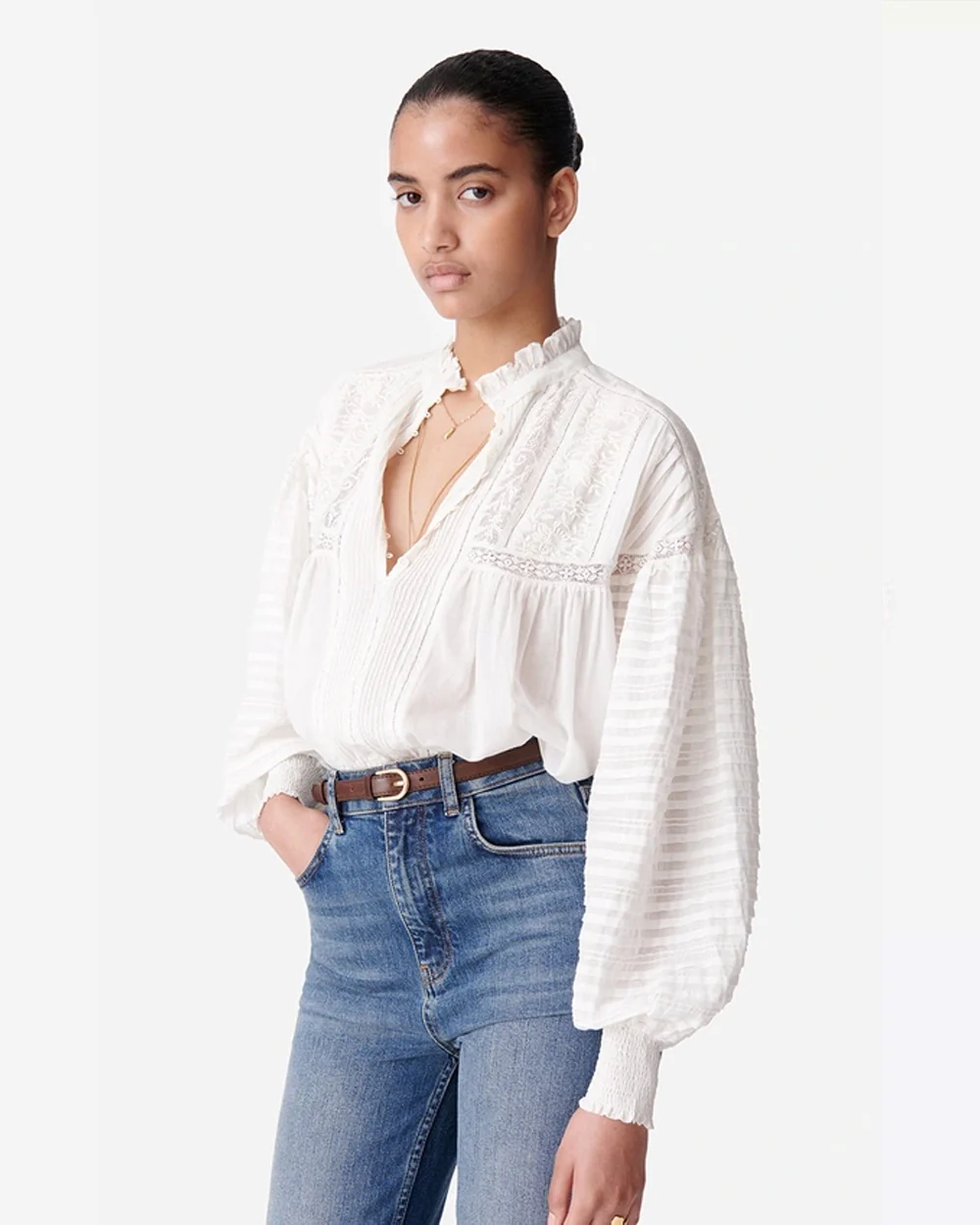 DAHLIA BLOUSE / BLANC