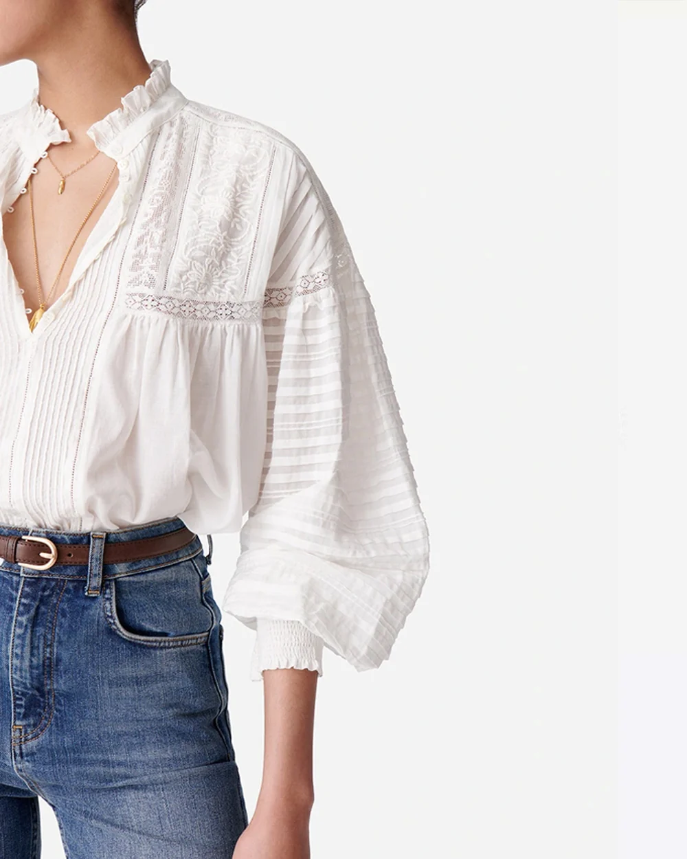 DAHLIA BLOUSE / BLANC - Image 3